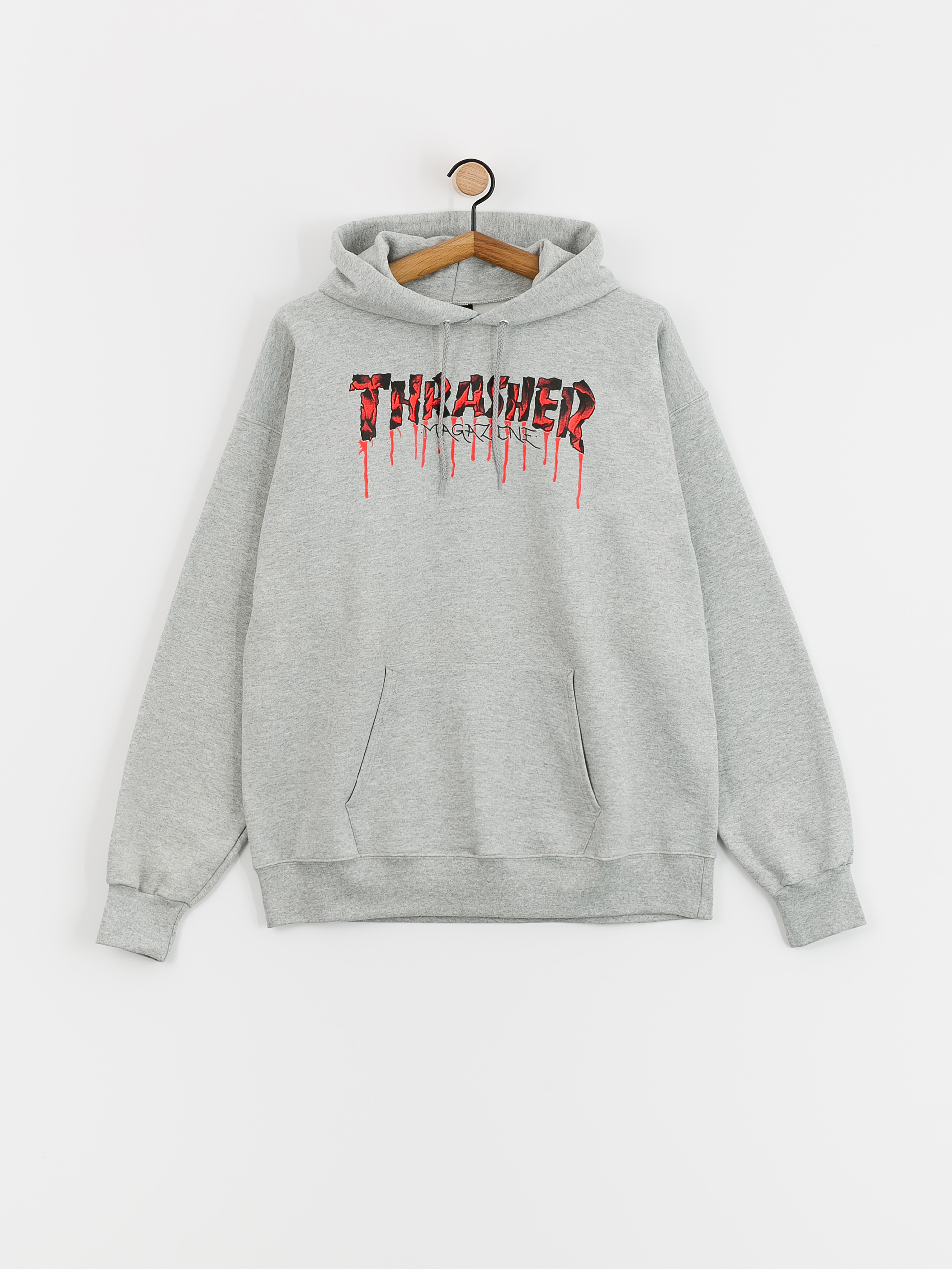 Thrasher Blood Drip HD Kapucnis pulóver (grey)