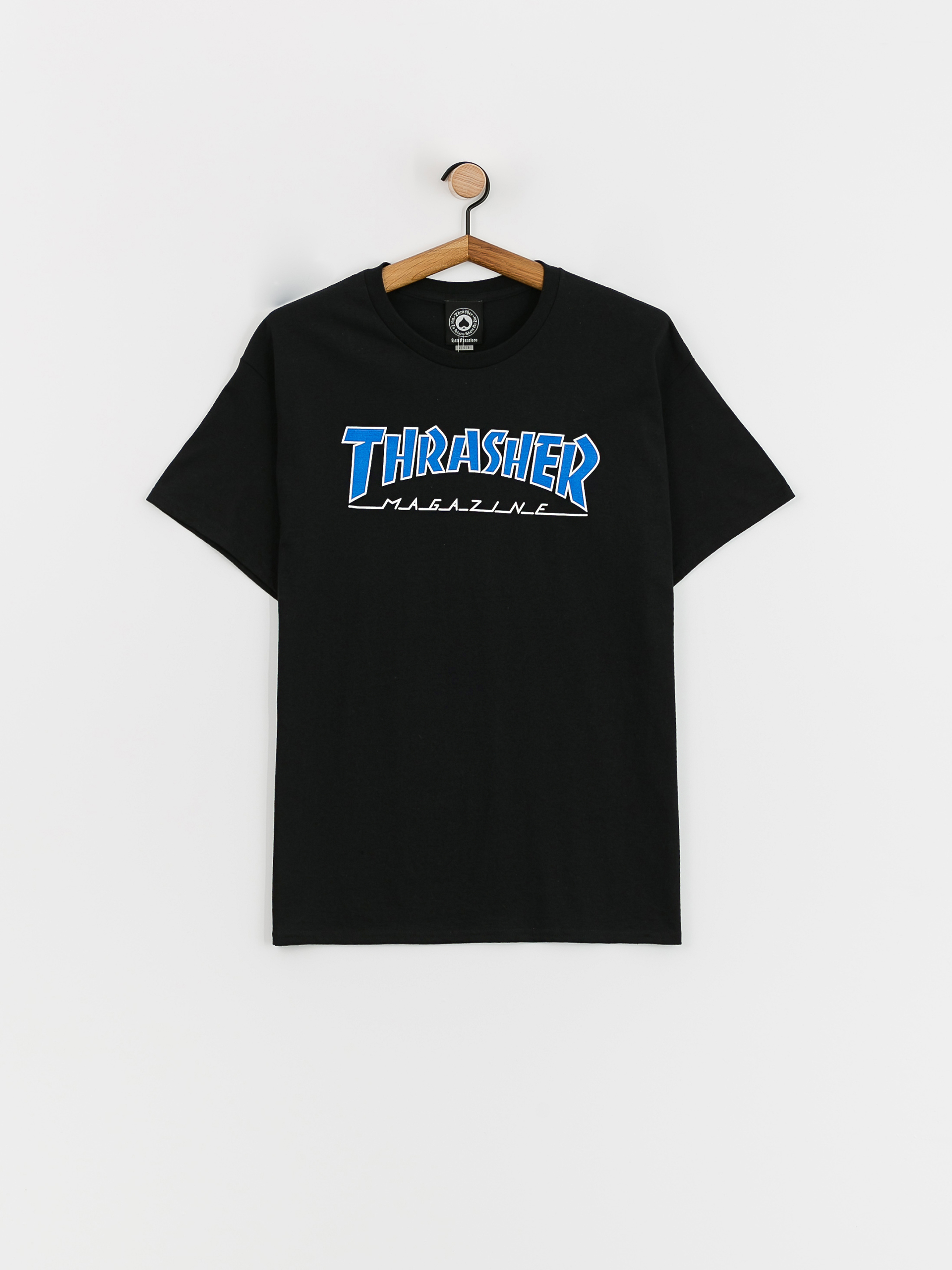 Thrasher Outlined póló (black/blue)
