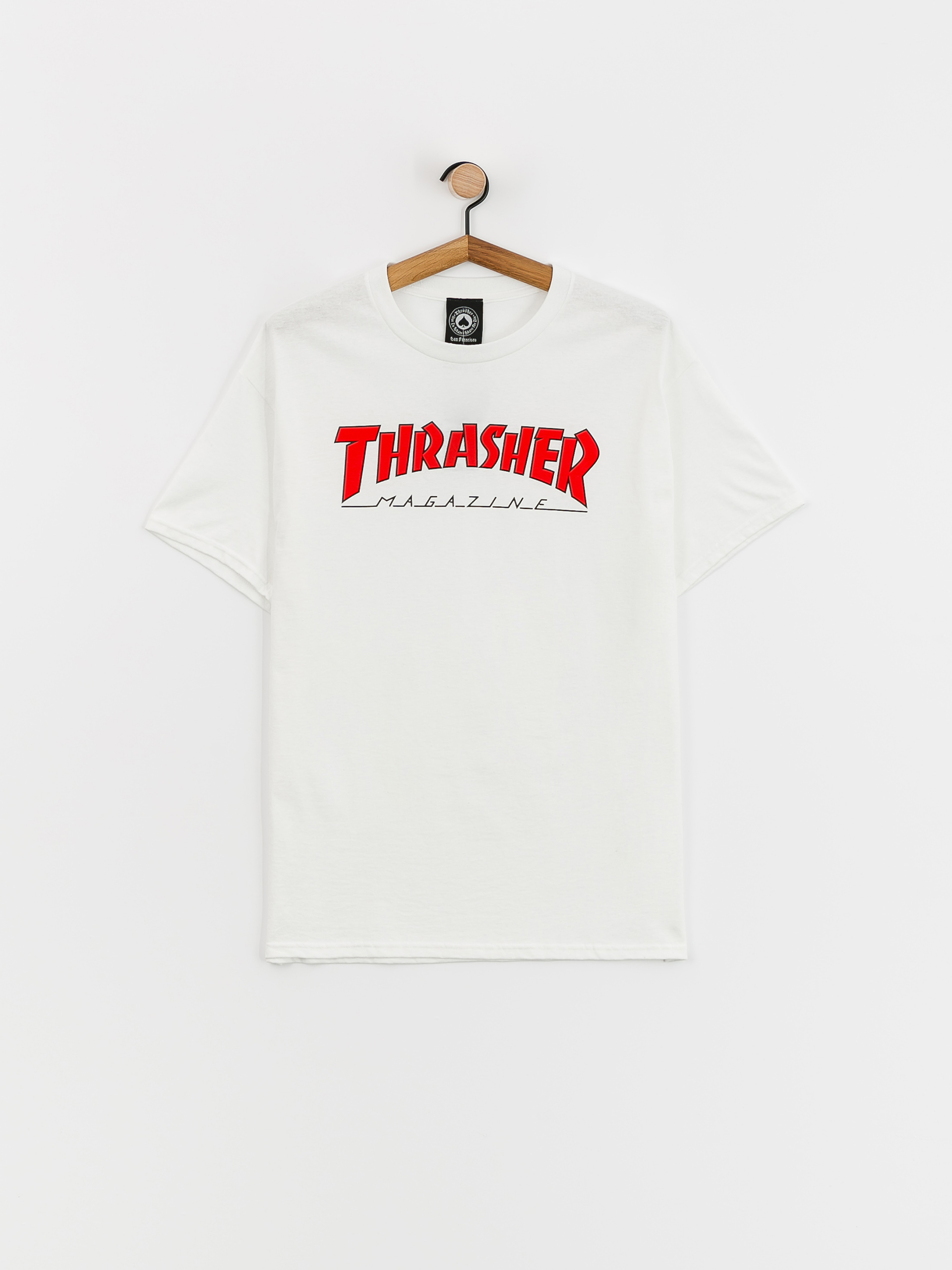 Thrasher Outlined póló (white/red)