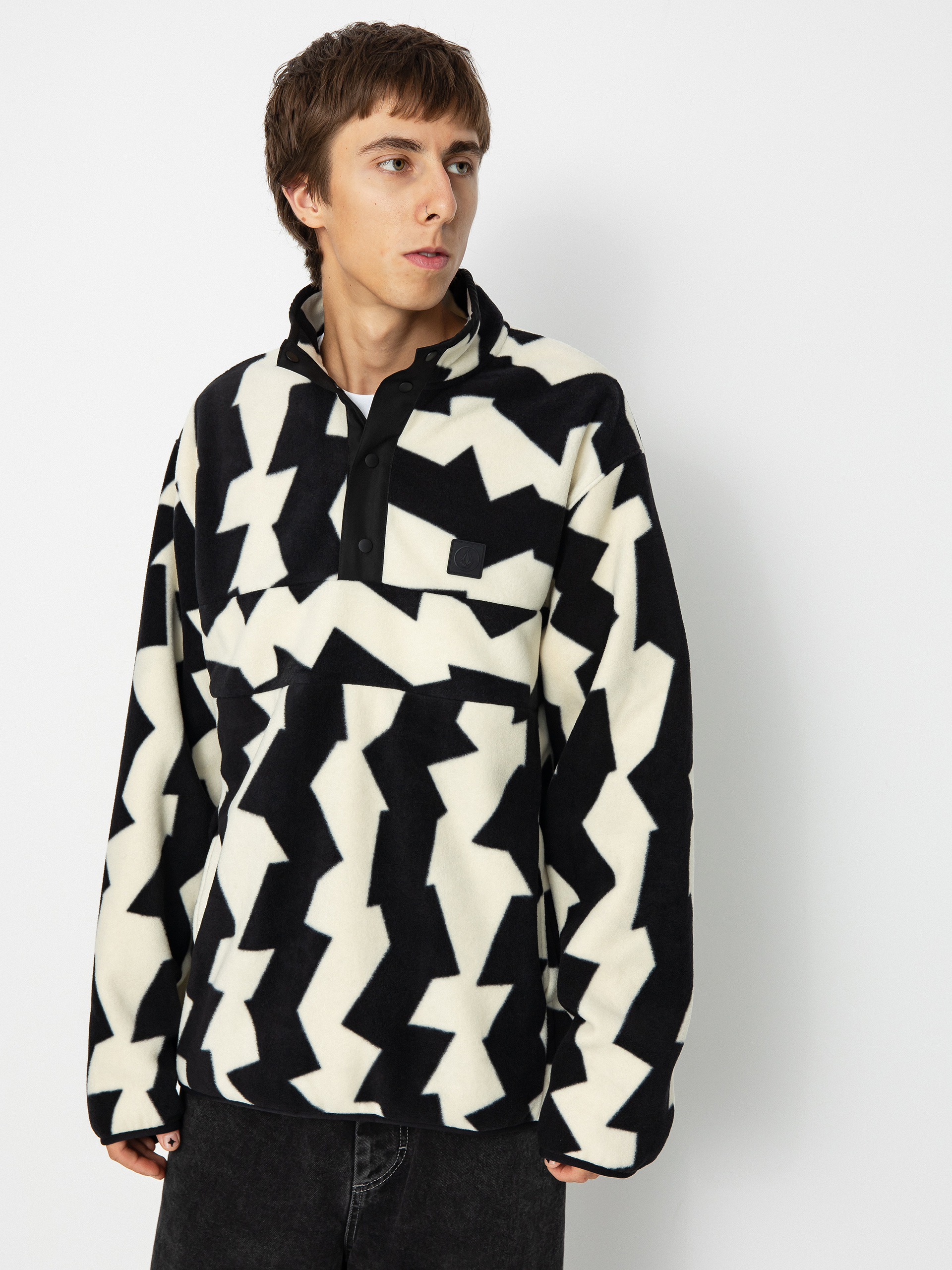 Férfi Volcom Error92 Mock Neck Polár pulóver (dirty white)