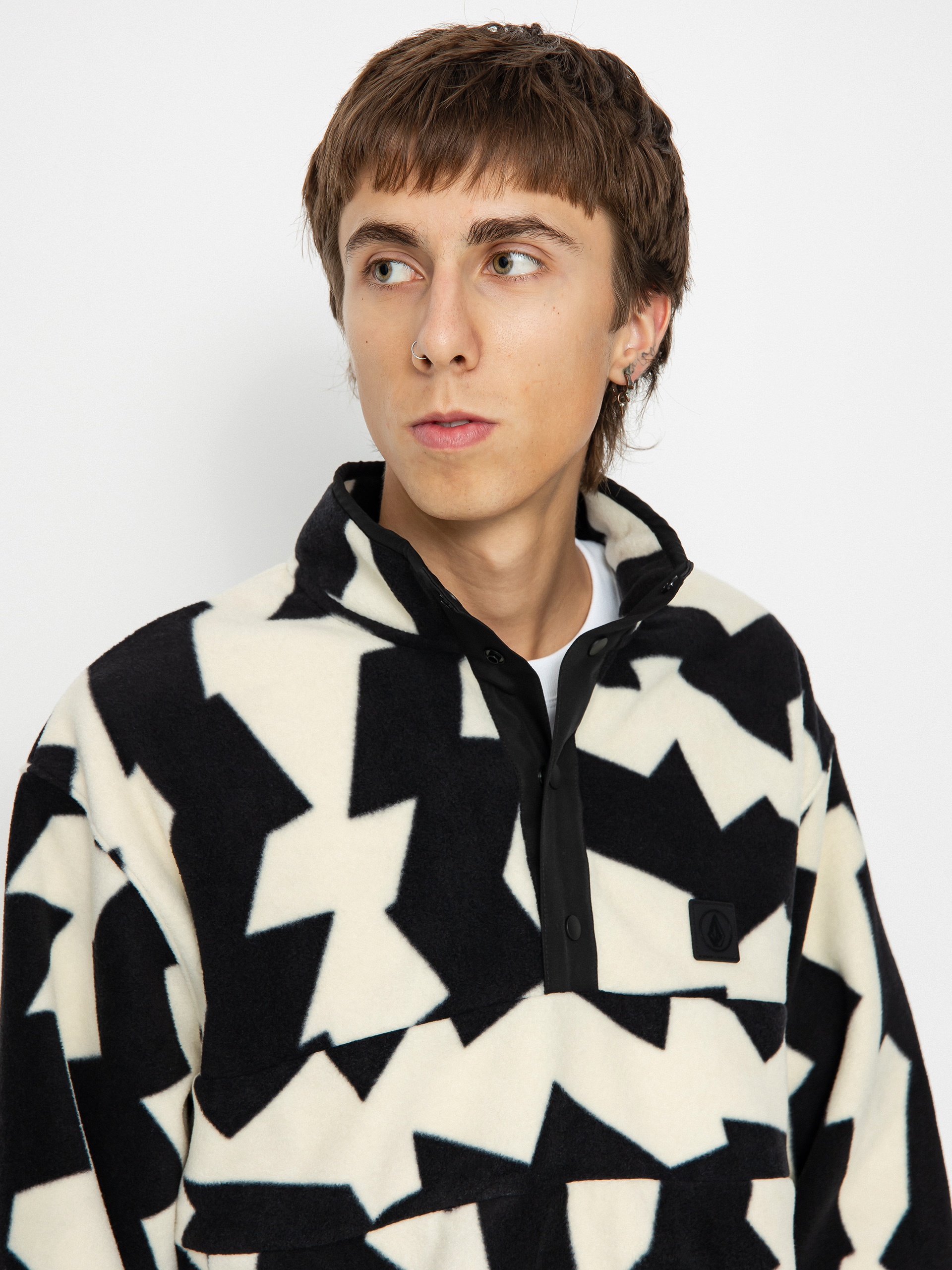 Férfi Volcom Error92 Mock Neck Polár pulóver (dirty white)