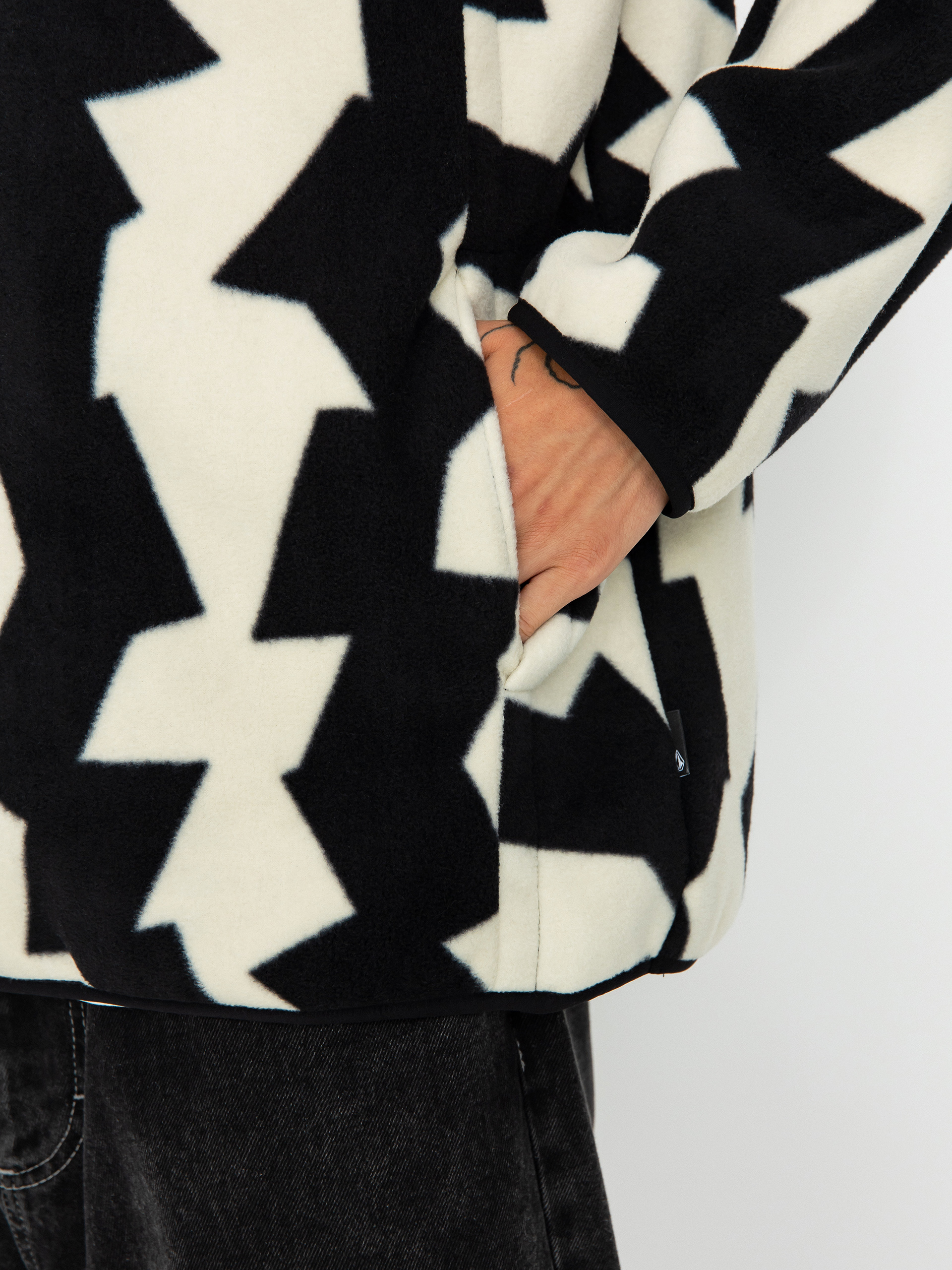 Férfi Volcom Error92 Mock Neck Polár pulóver (dirty white)