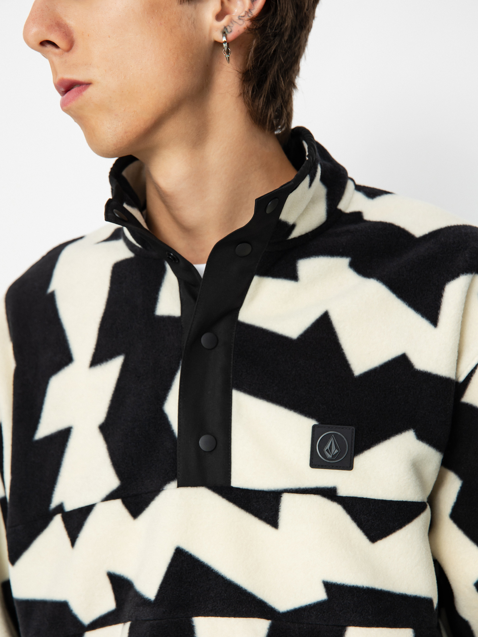 Férfi Volcom Error92 Mock Neck Polár pulóver (dirty white)