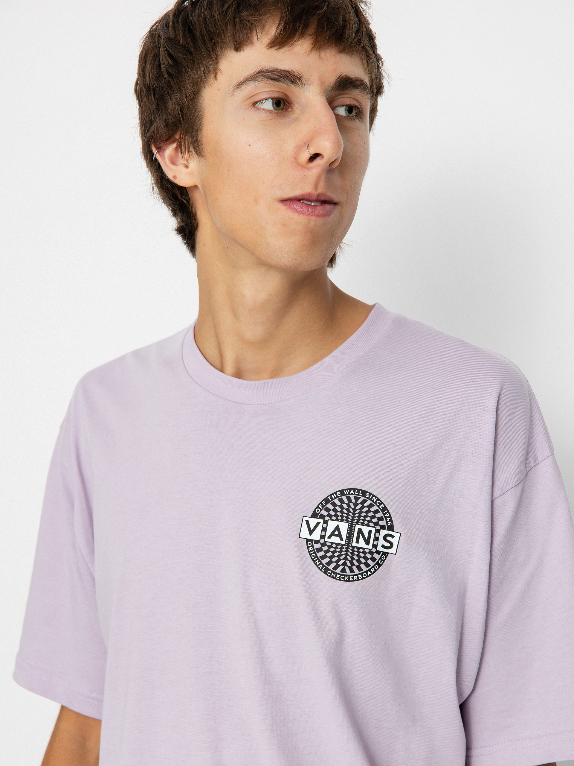 Vans Warped Checkerboard Logo póló (lavender frost)