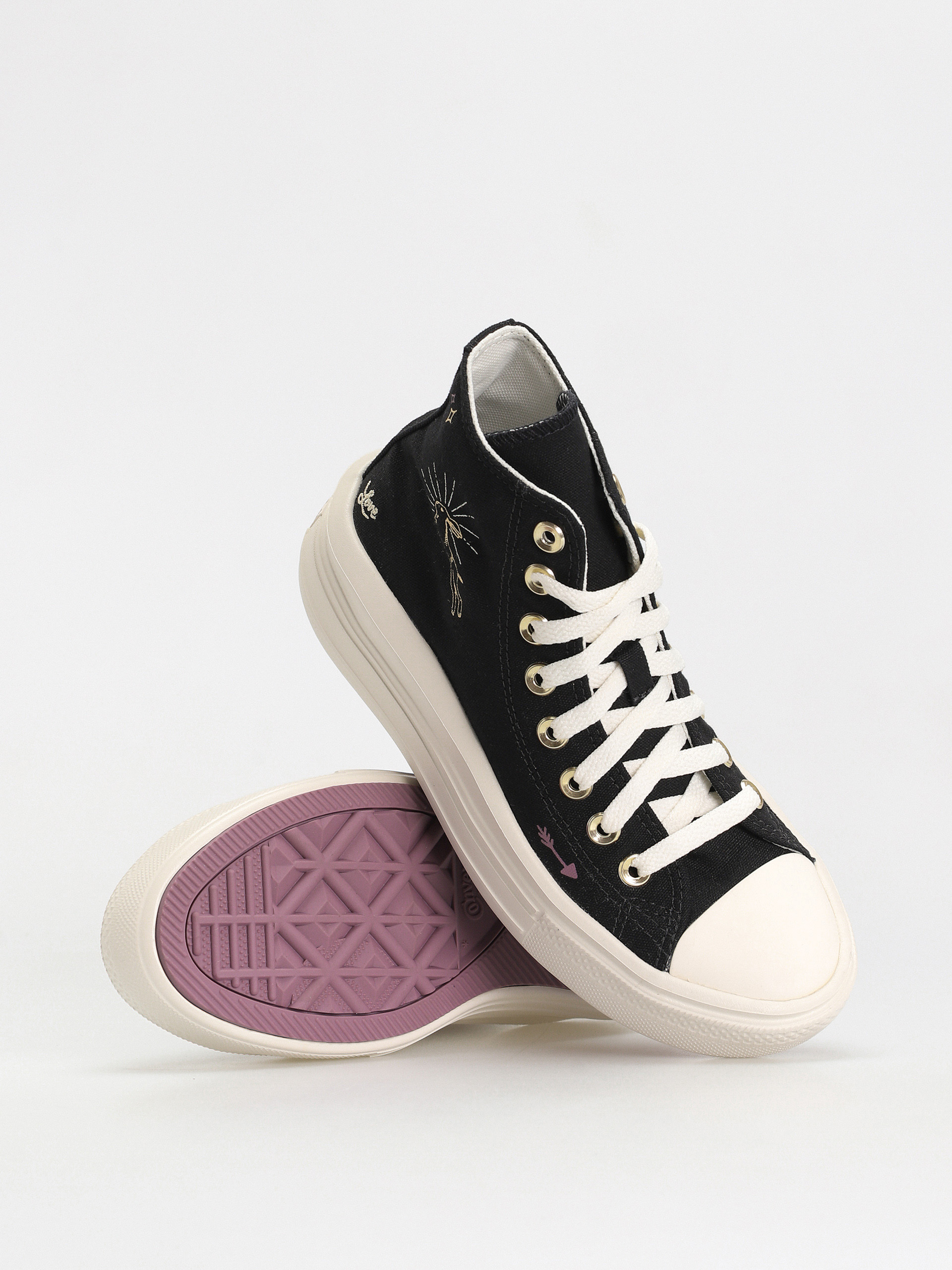 Converse Chuck Taylor All Star Move Hi Cipők Wmn (black/dreamy dahlia/egret)