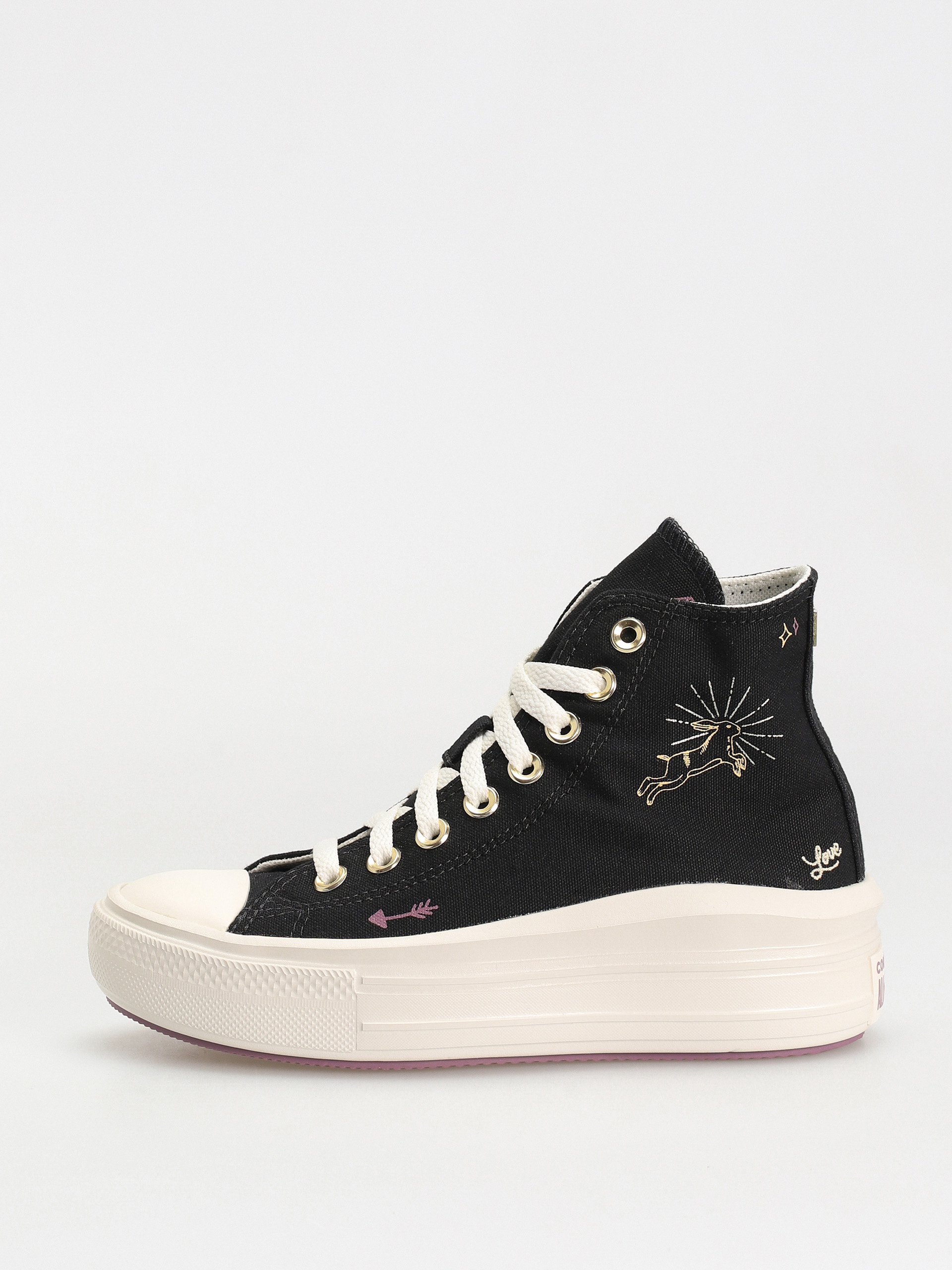 Converse Chuck Taylor All Star Move Hi Cipők Wmn (black/dreamy dahlia/egret)