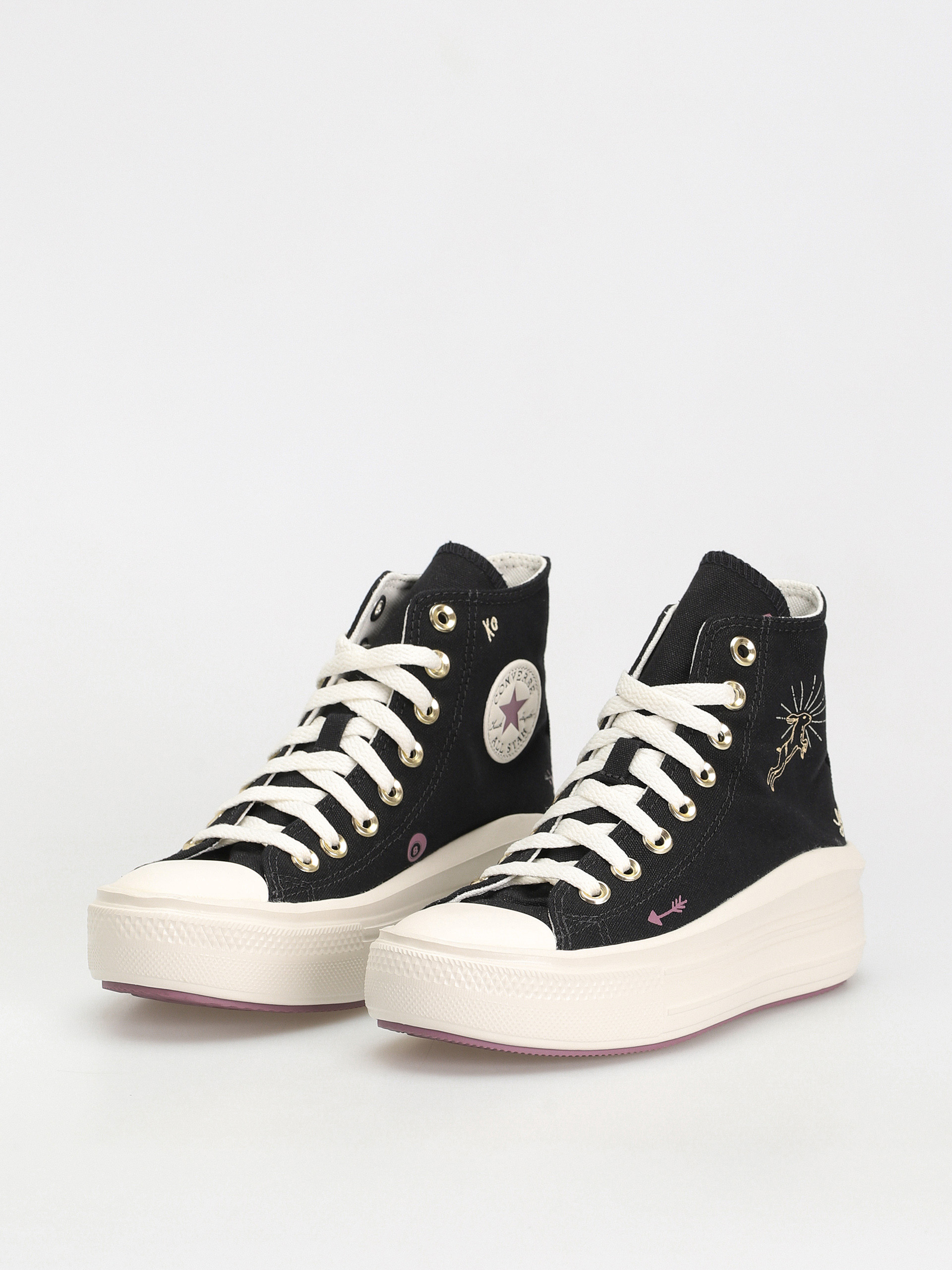 Converse Chuck Taylor All Star Move Hi Cipők Wmn (black/dreamy dahlia/egret)