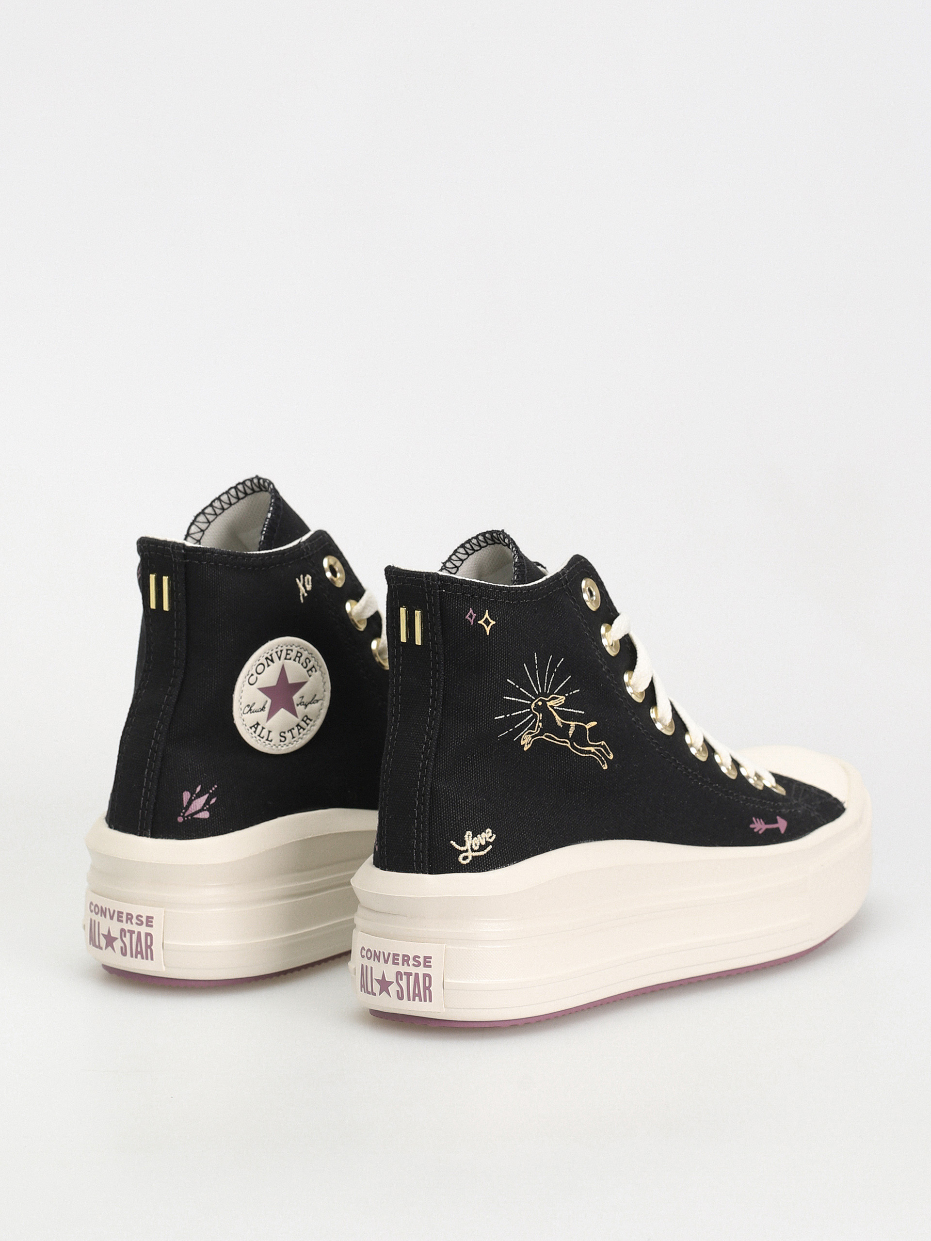 Converse Chuck Taylor All Star Move Hi Cipők Wmn (black/dreamy dahlia/egret)