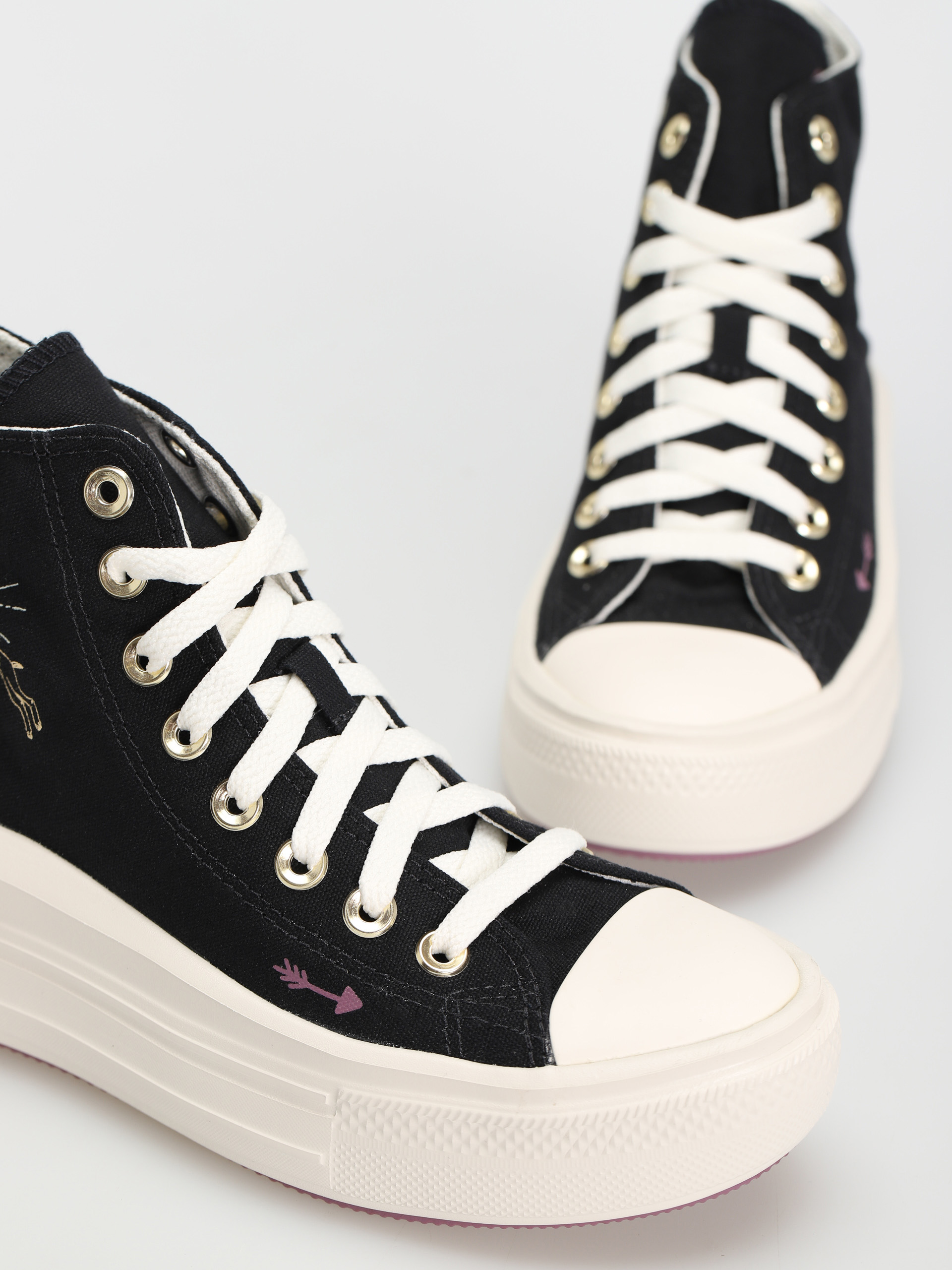Converse Chuck Taylor All Star Move Hi Cipők Wmn (black/dreamy dahlia/egret)