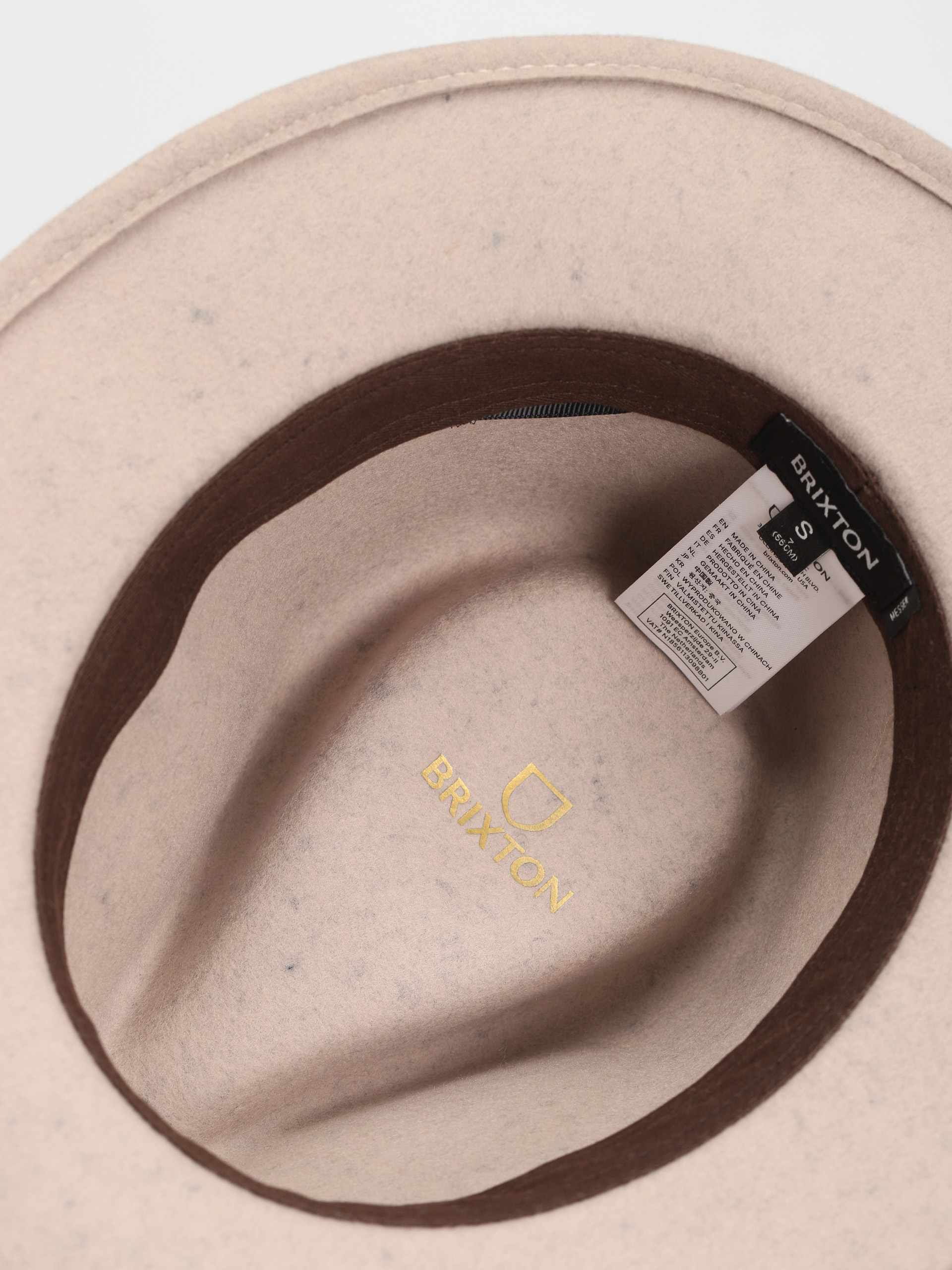 Brixton Messer Packable Fedora Kalap (oatmeal)