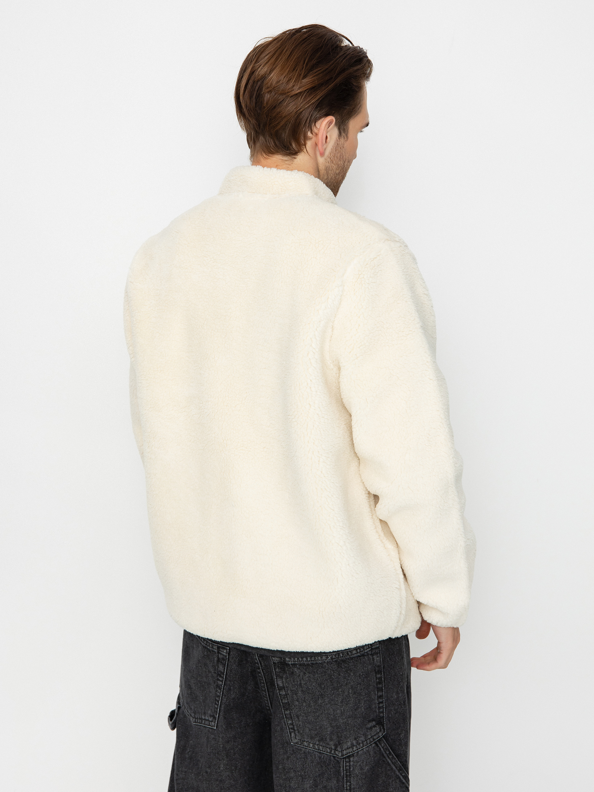 Férfi Volcom Muzzer Fuzzar Zip Kapucnis pulóver (dirty white)