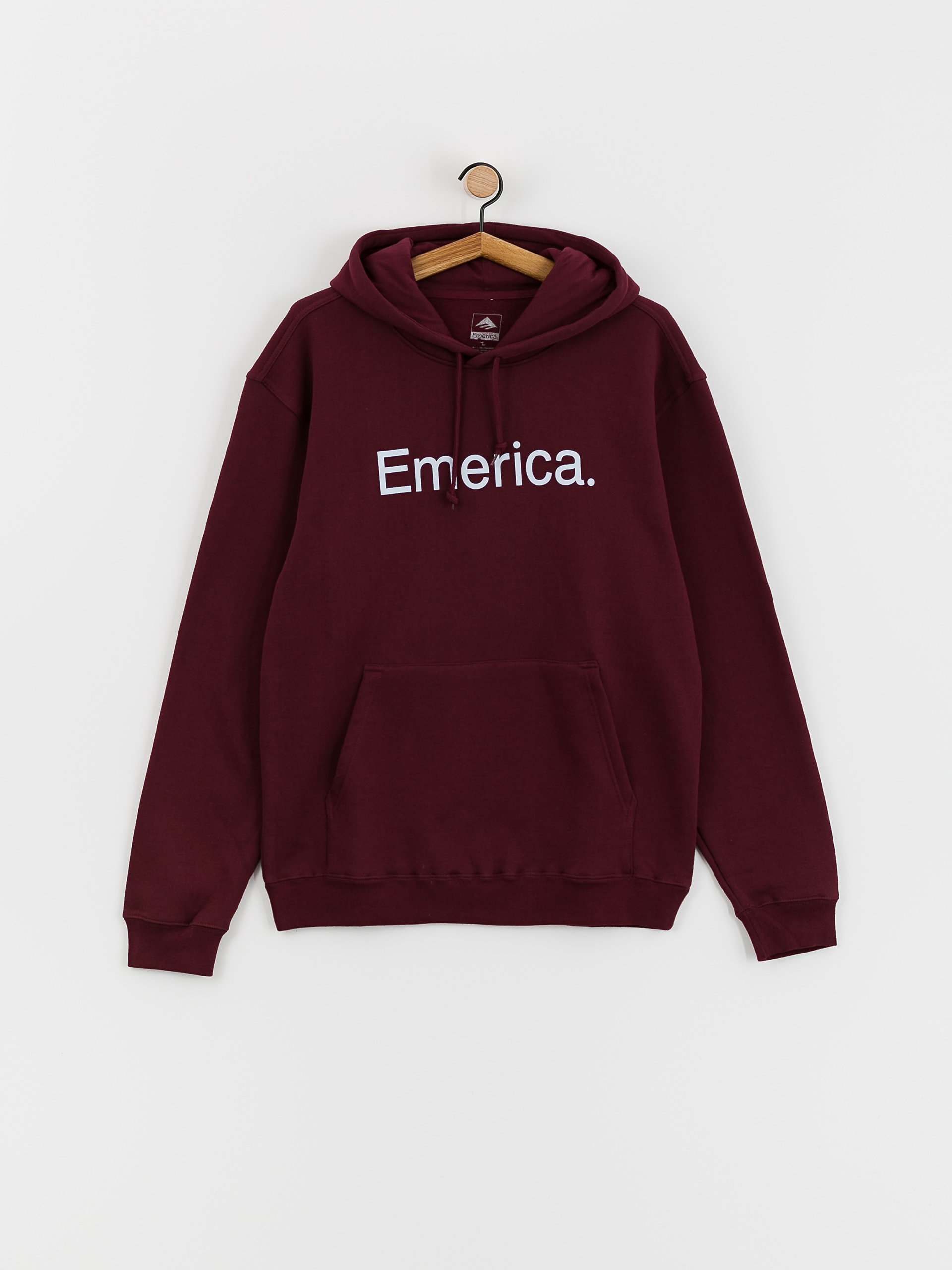 Emerica Pure Logo HD Kapucnis pulóver (burgundy)