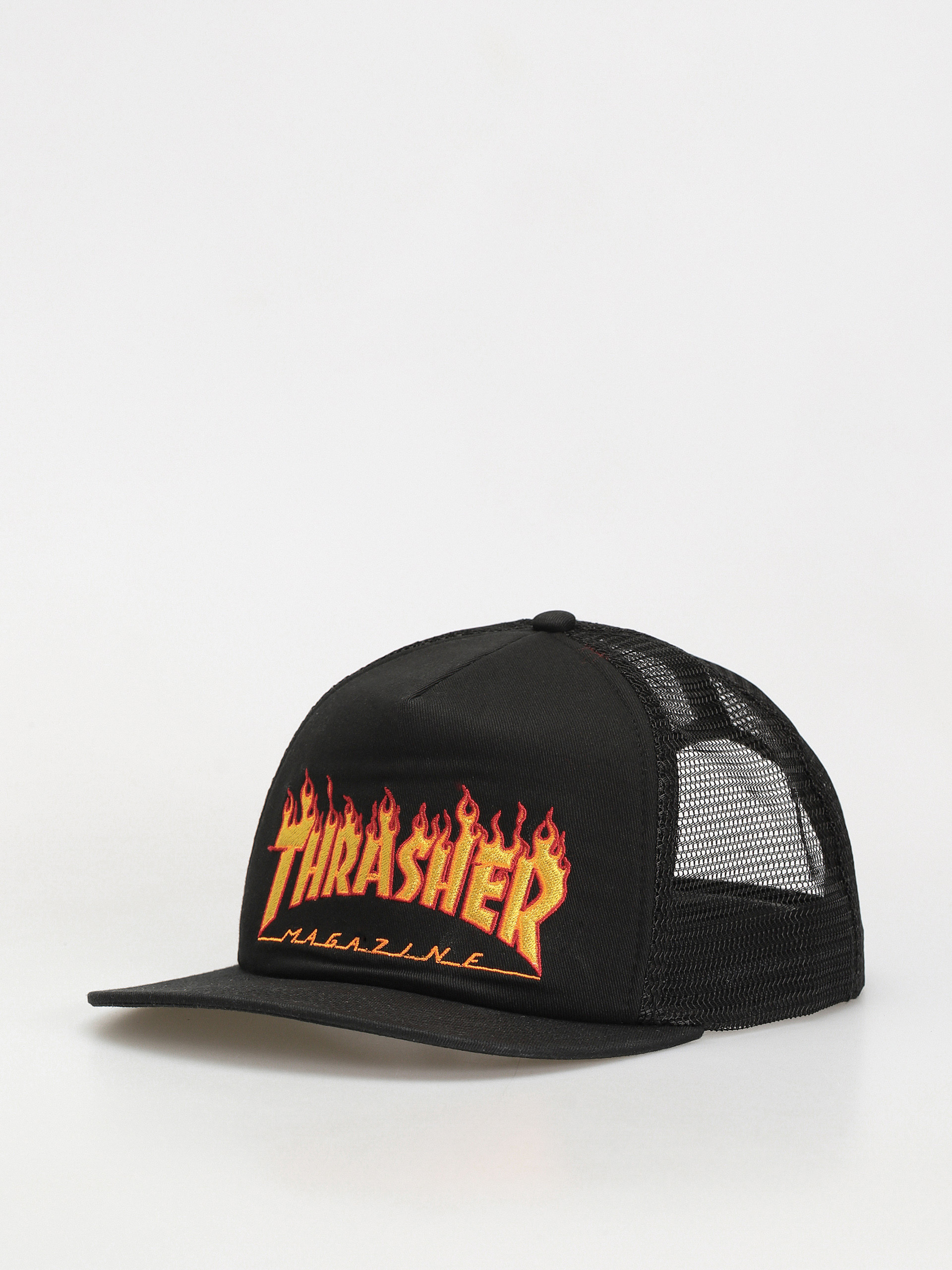 Thrasher Flame Emb Baseball sapka (black)
