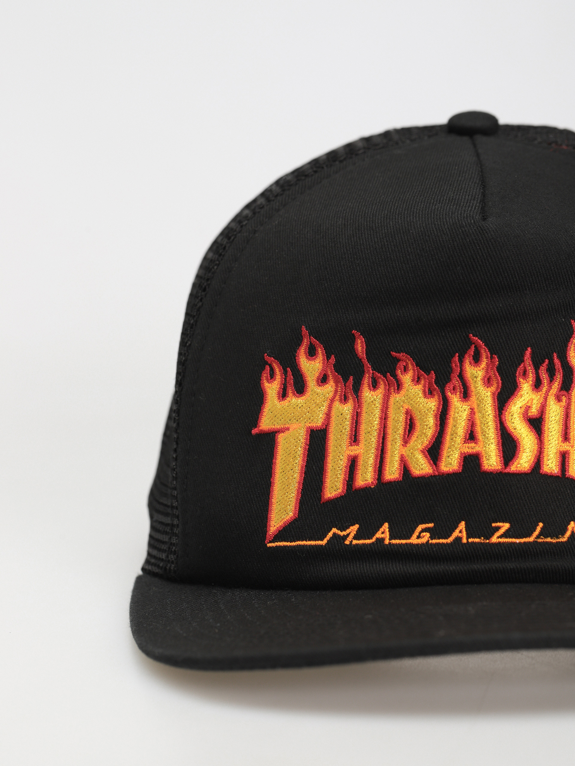 Thrasher Flame Emb Baseball sapka (black)