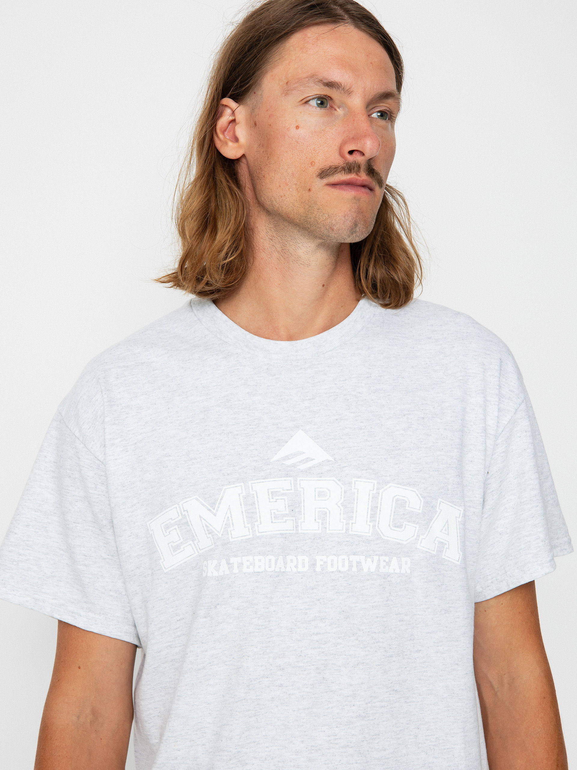 Emerica Collegiate póló (grey/heather)