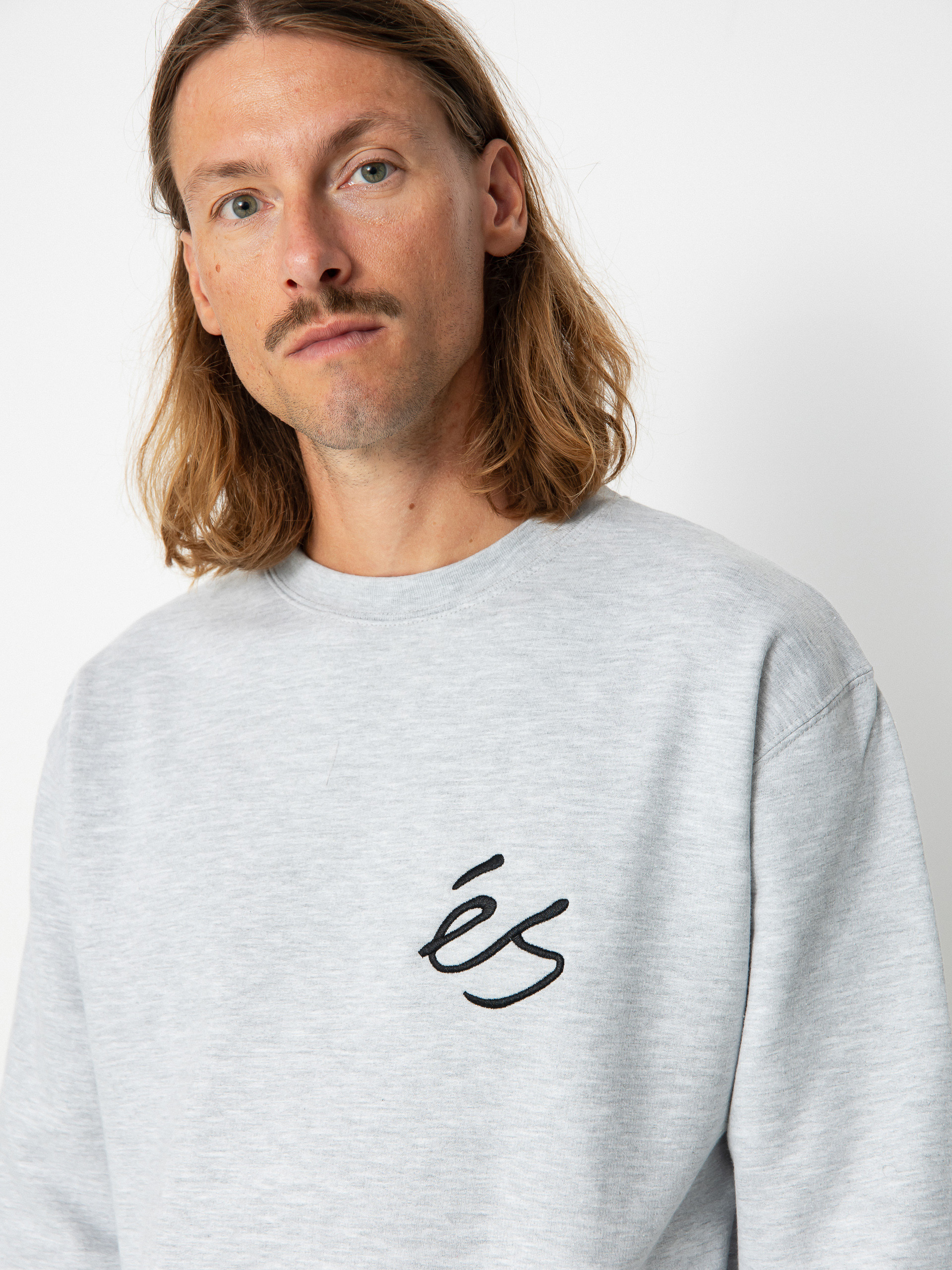 eS Mini Script Crewneck Pulóver (grey/heather)