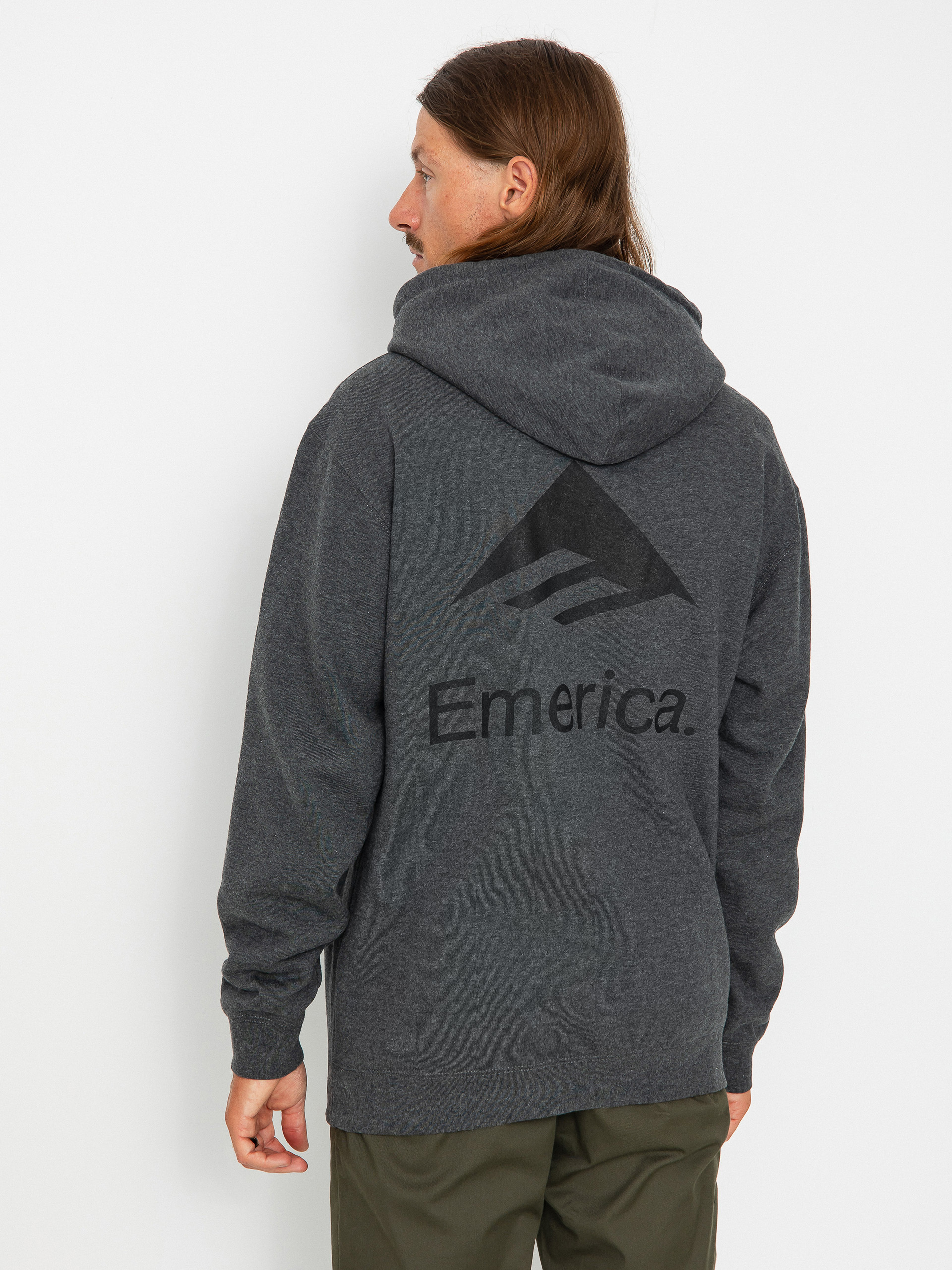 Emerica Lockup HD Kapucnis pulóver (charcoal)