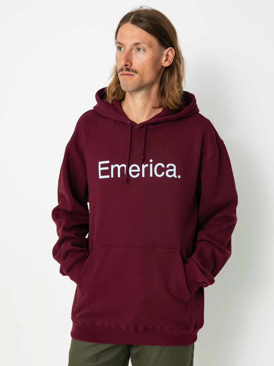 Emerica Pure Logo HD Kapucnis pulóver (burgundy)