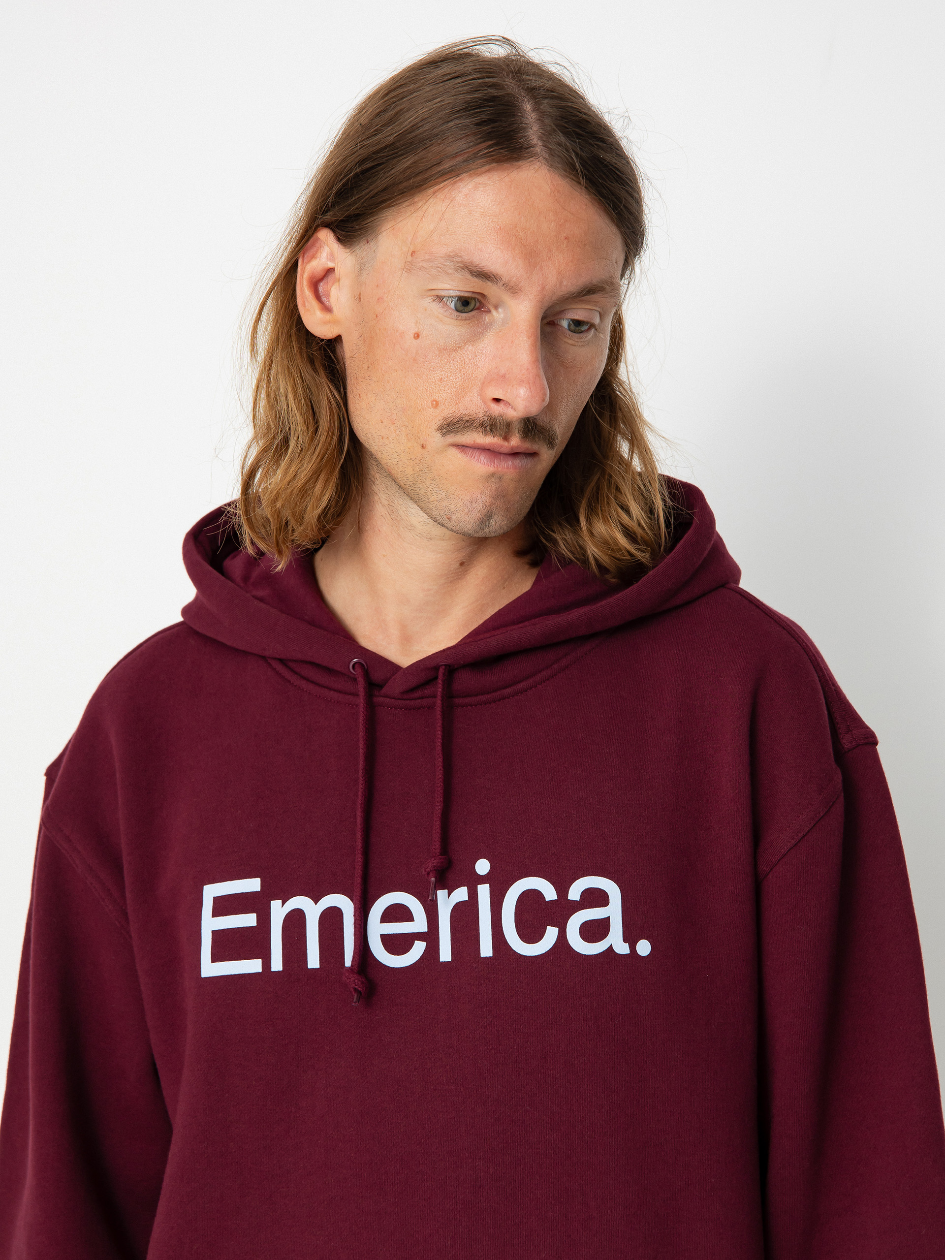 Emerica Pure Logo HD Kapucnis pulóver (burgundy)