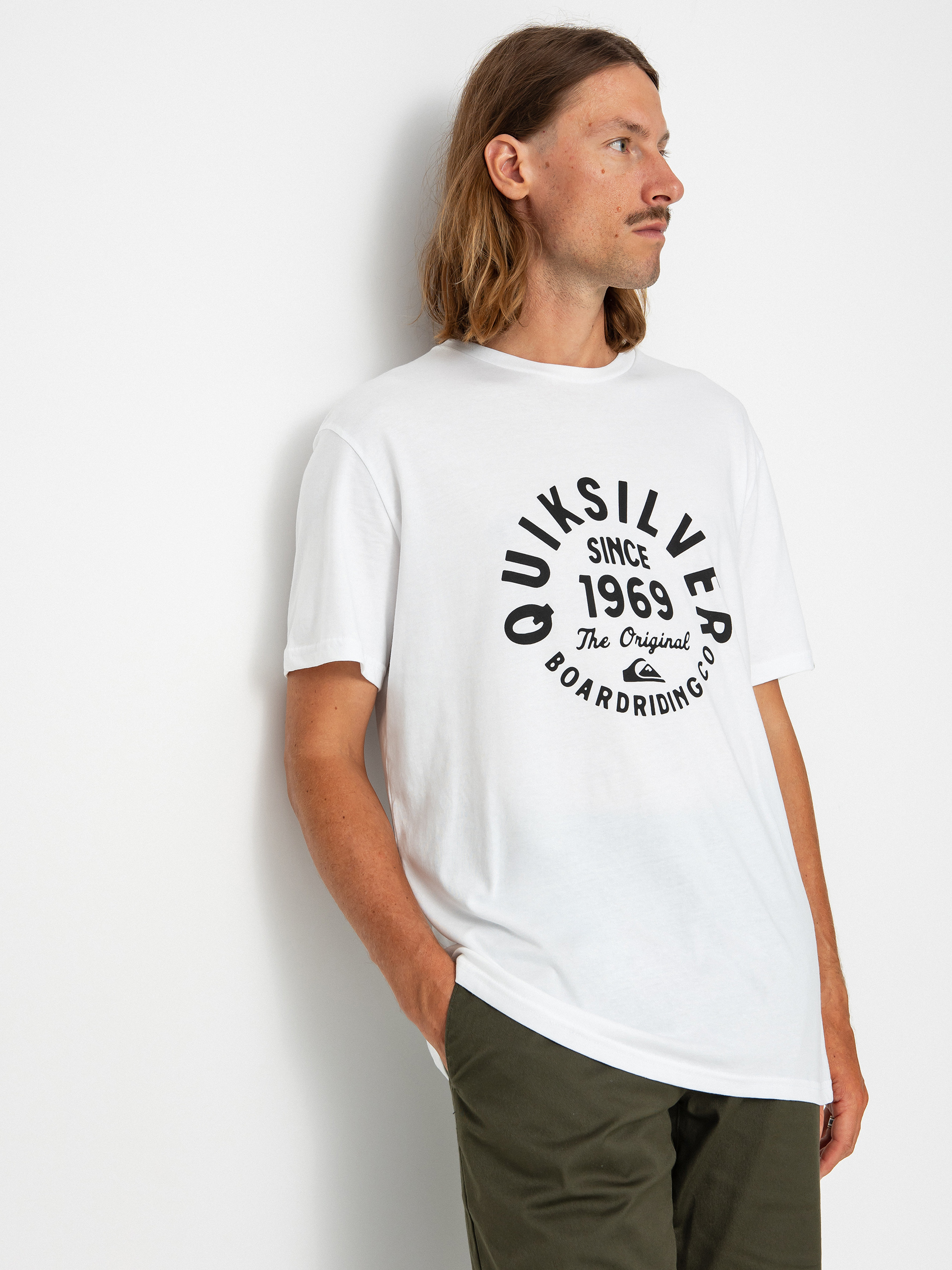 Quiksilver Circled Script Front póló (white)