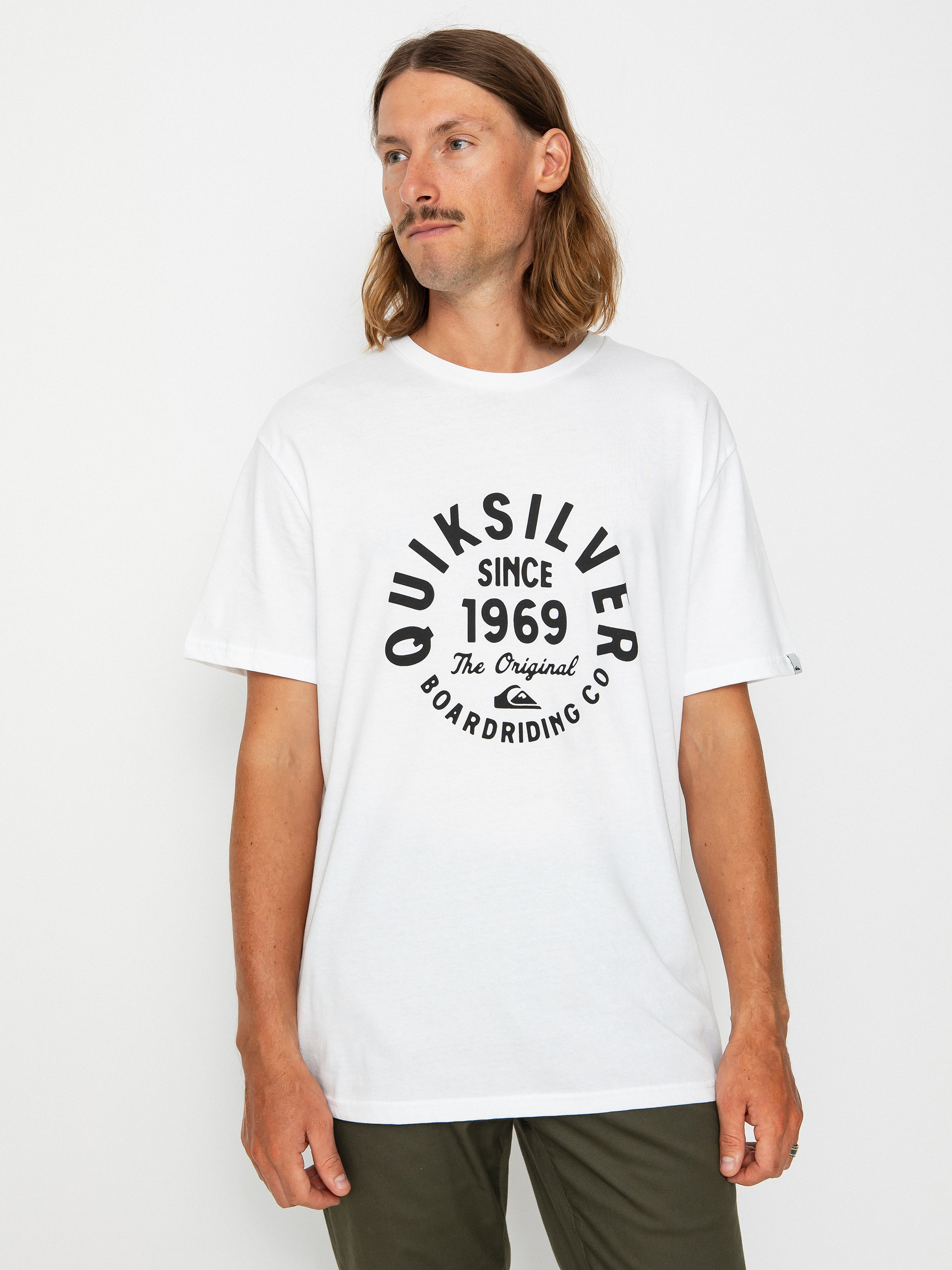 Quiksilver Circled Script Front póló (white)