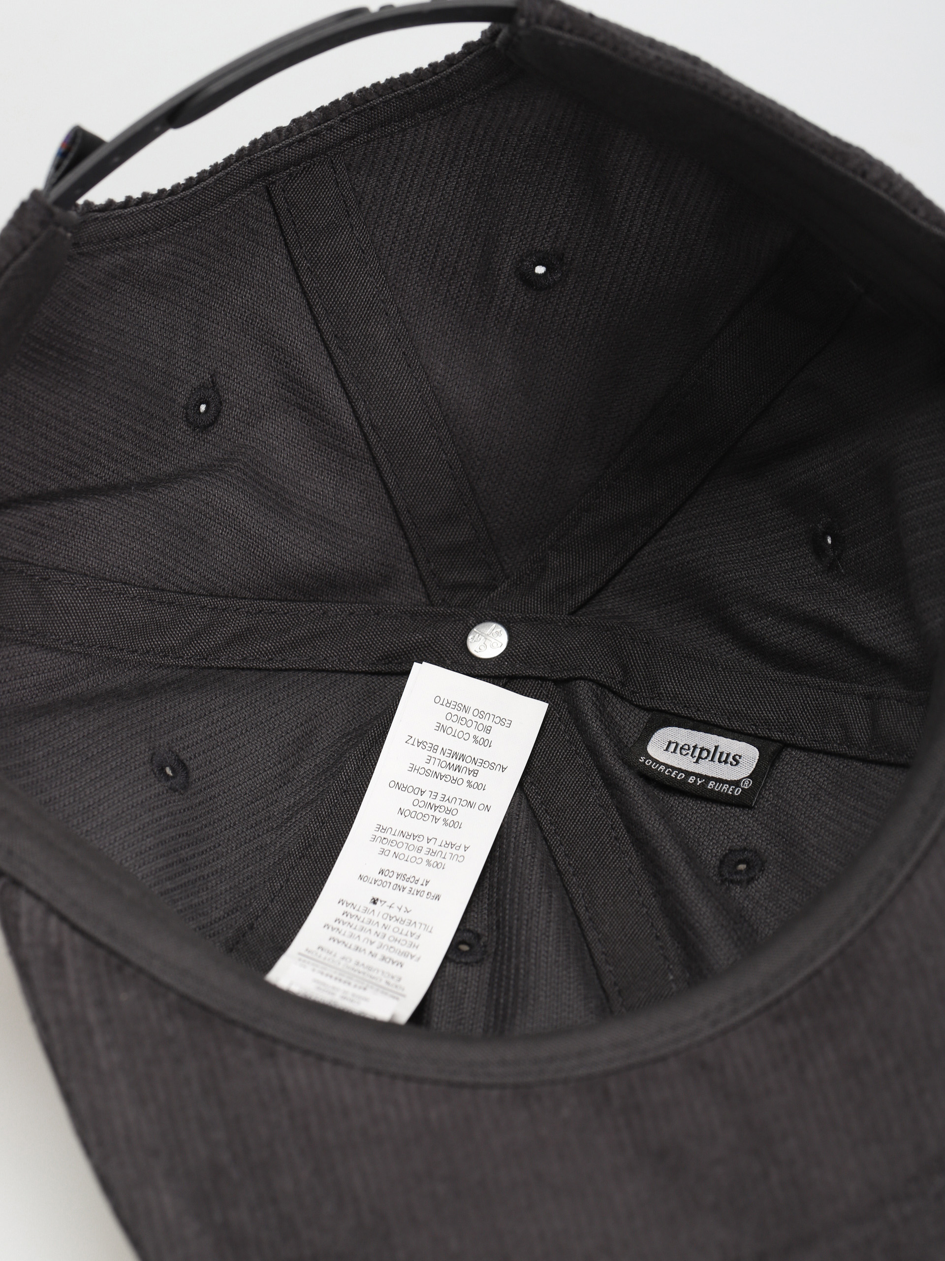 Patagonia Corduroy Baseball sapka (text logo/ink black)