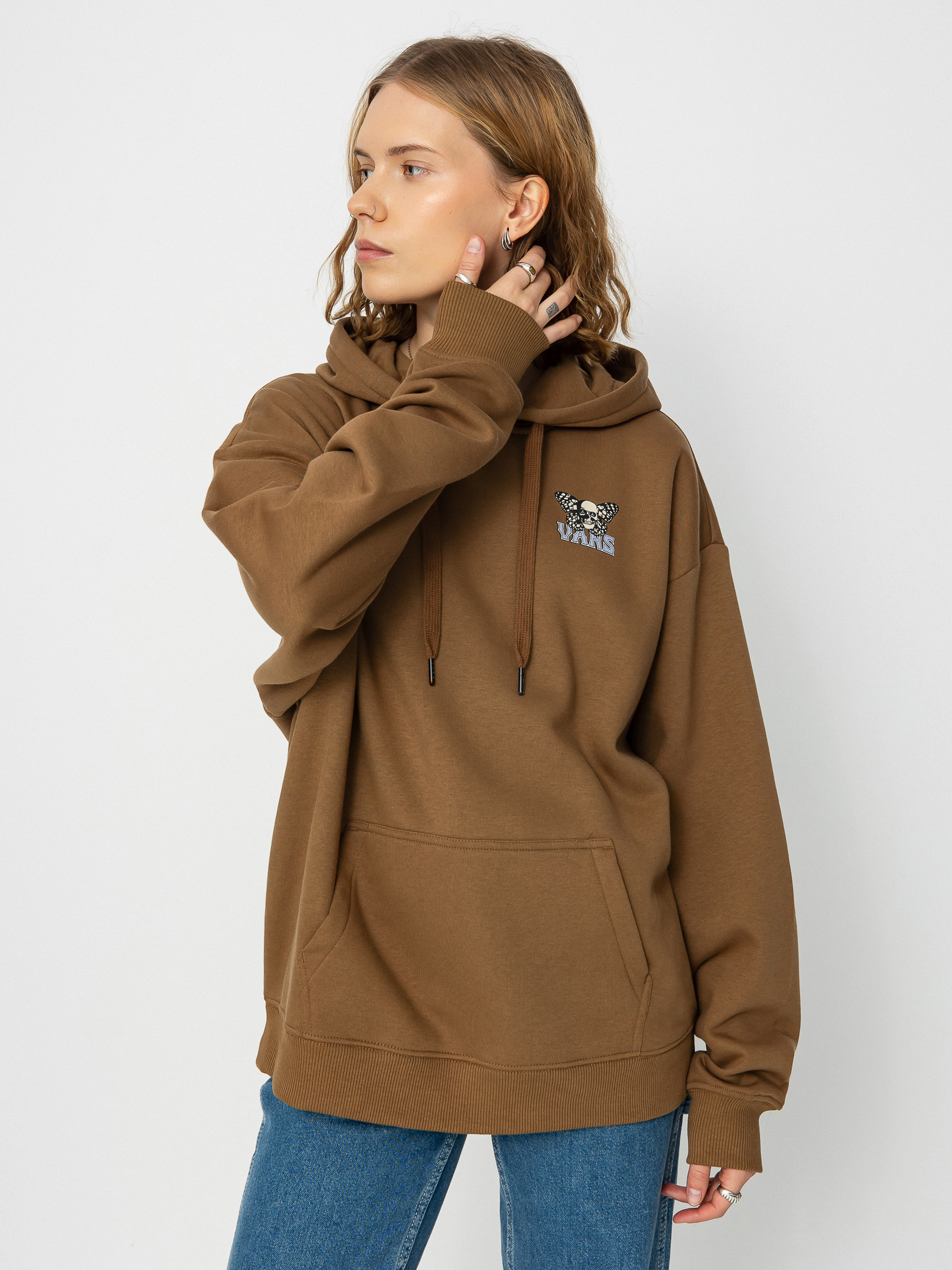 Vans Skullyfly Os HD Kapucnis pulóver Wmn (music academy sepia)