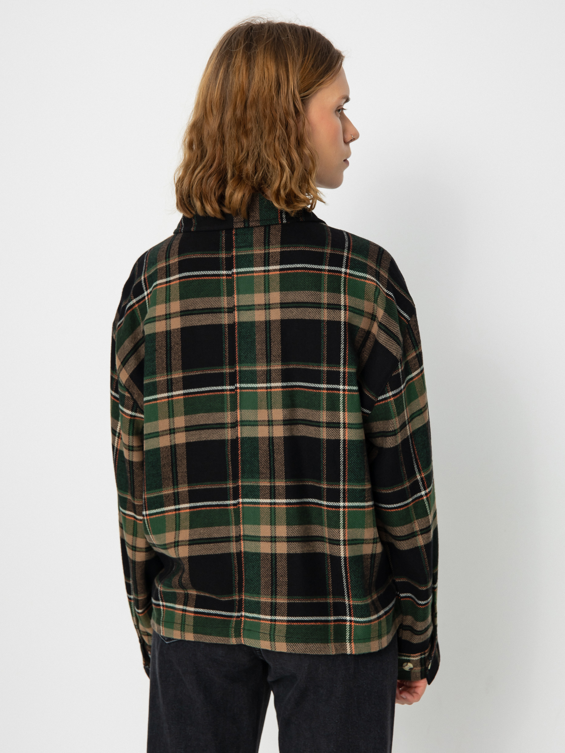 Brixton Bowery Flannel Ls Ing Wmn (black/pine needle)