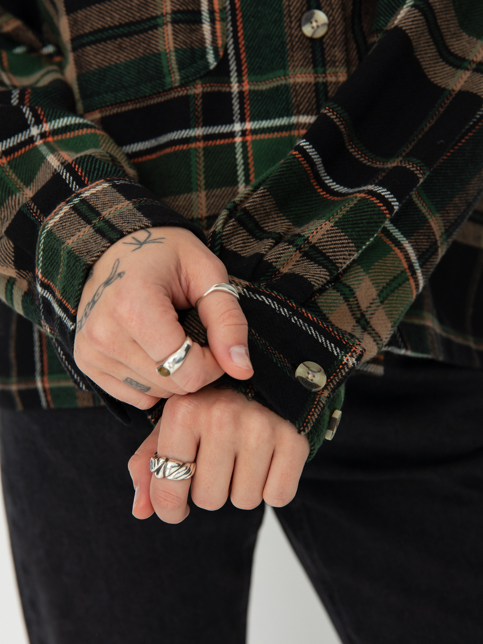 Brixton Bowery Flannel Ls Ing Wmn (black/pine needle)