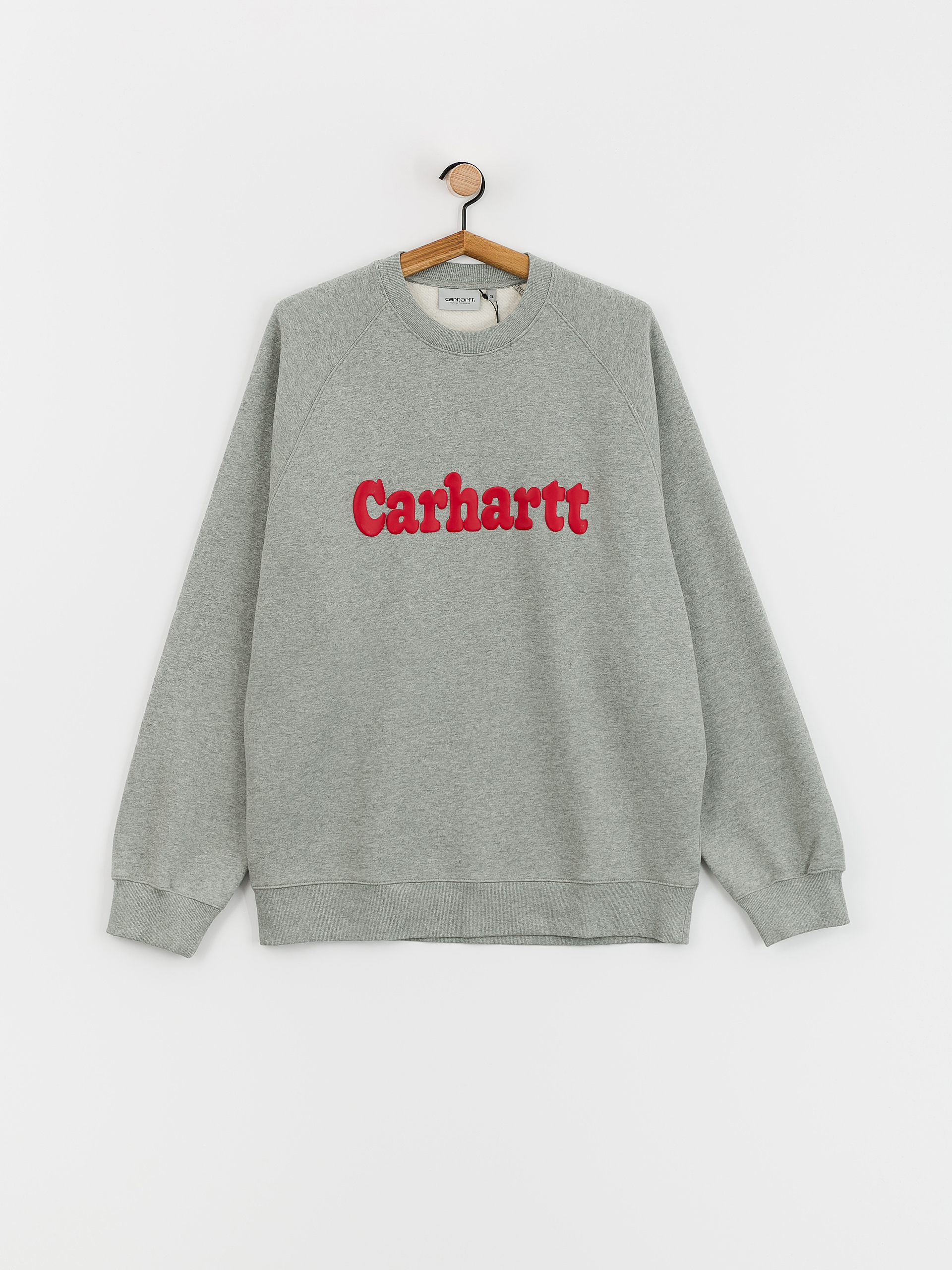 Carhartt WIP Bubbles Pulóver (grey heather/cherry)