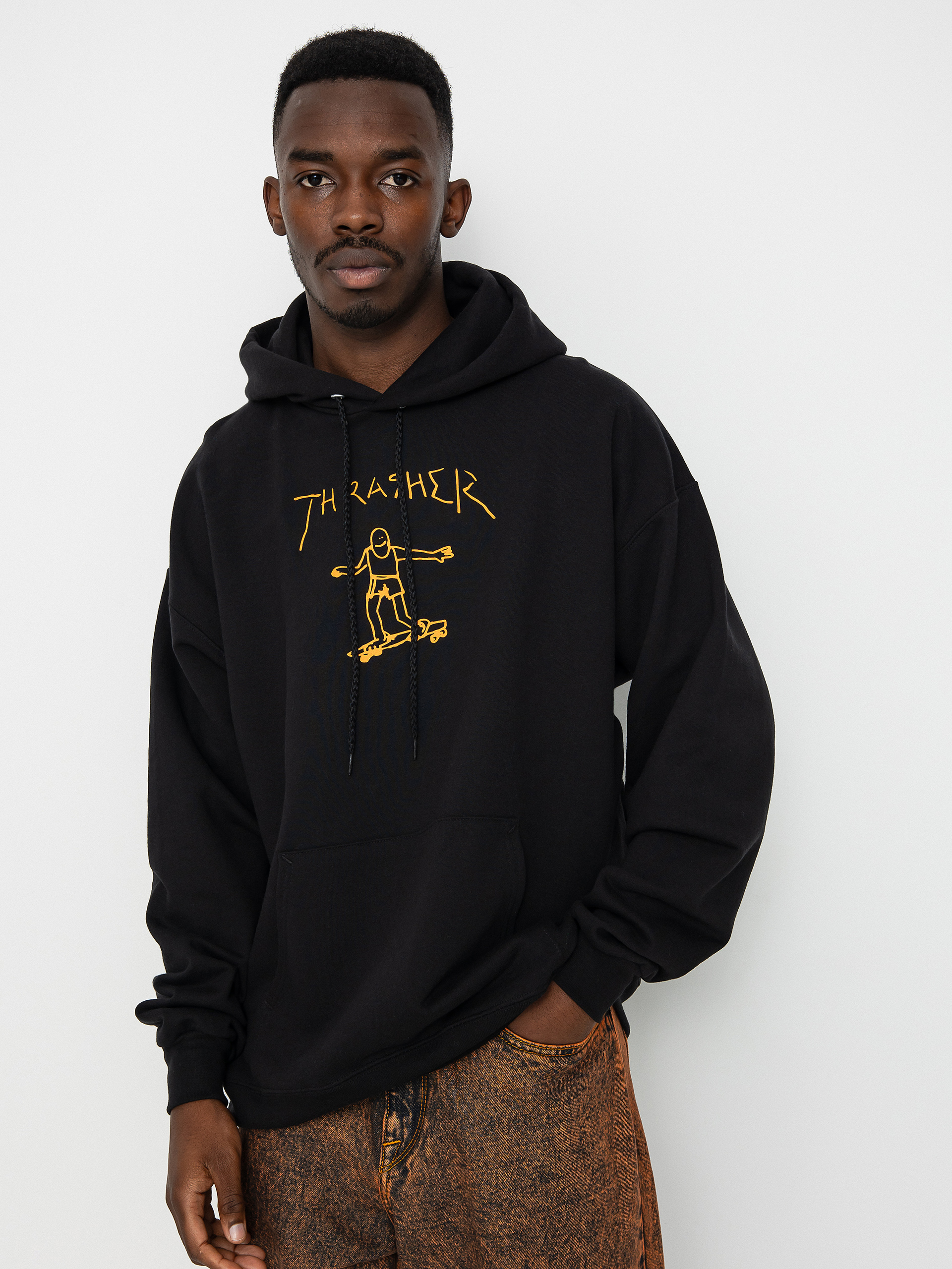Thrasher Gonz HD Kapucnis pulóver (black/orange)