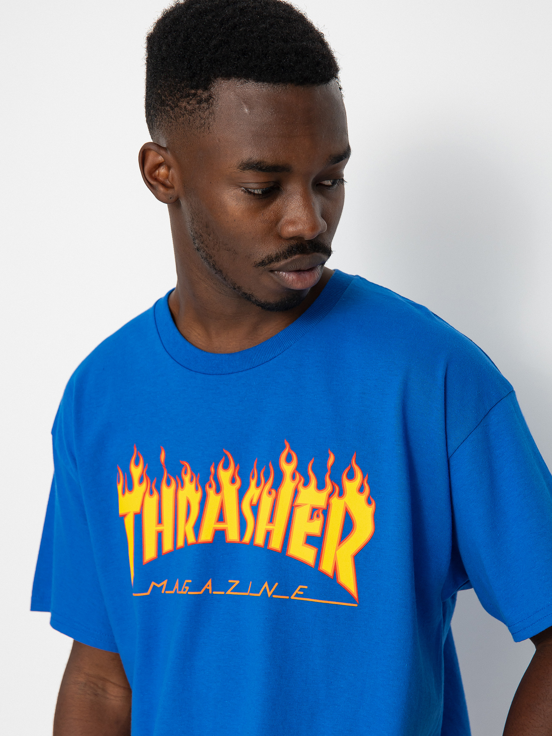 Thrasher Flame Logo póló (royal blue)