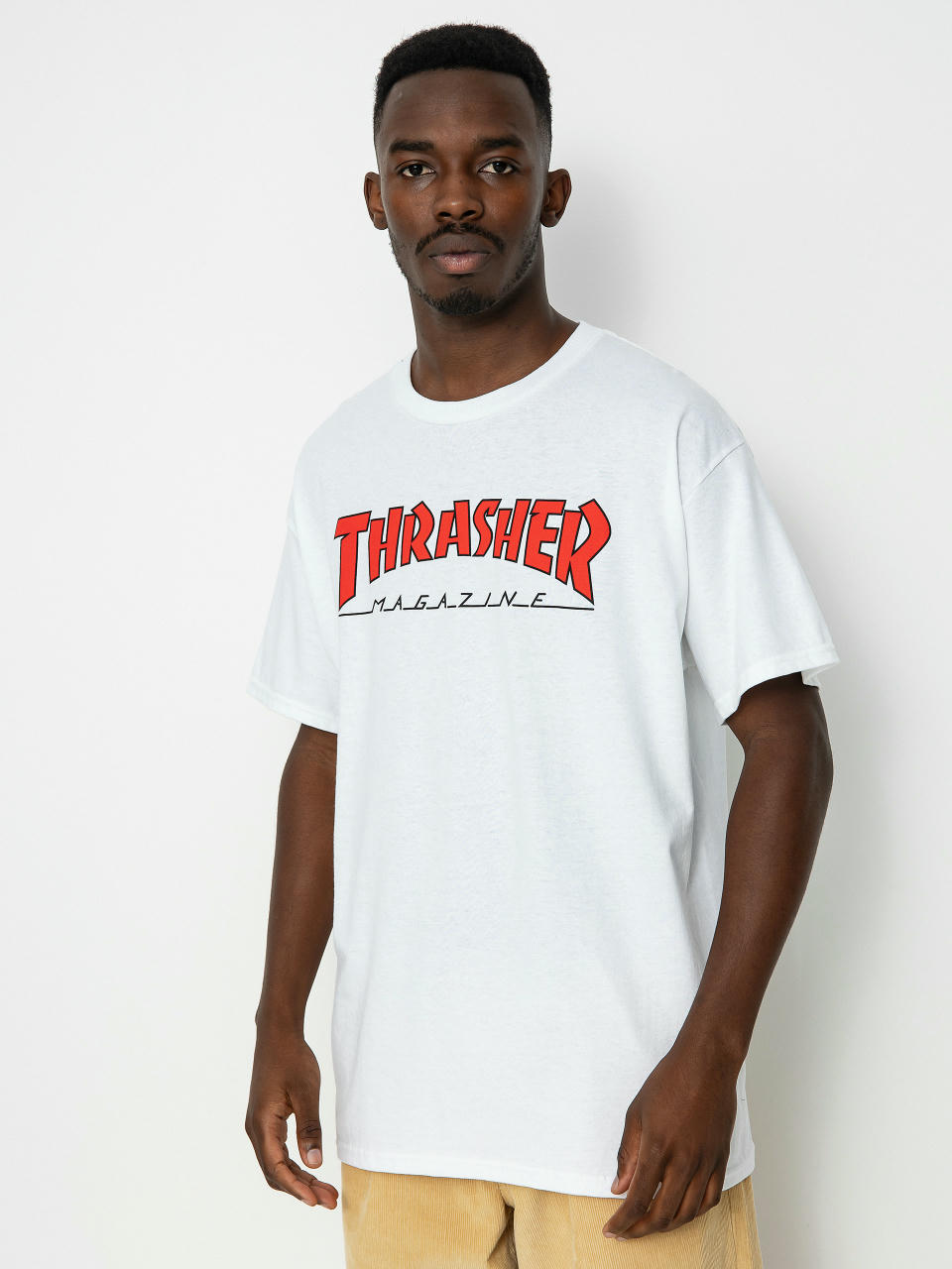 Thrasher Outlined póló (white/red)