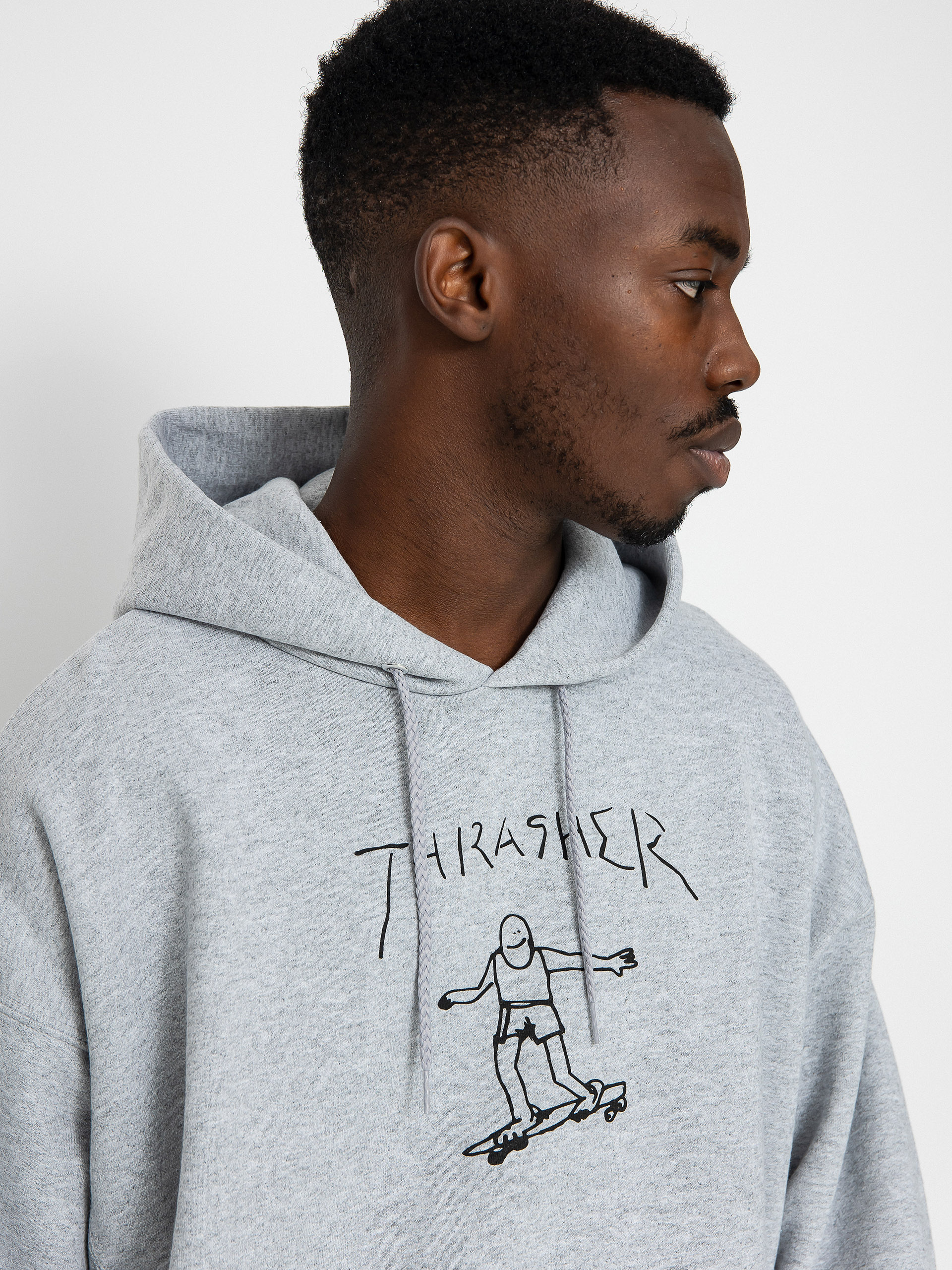 Thrasher Gonz HD Kapucnis pulóver (grey/black)