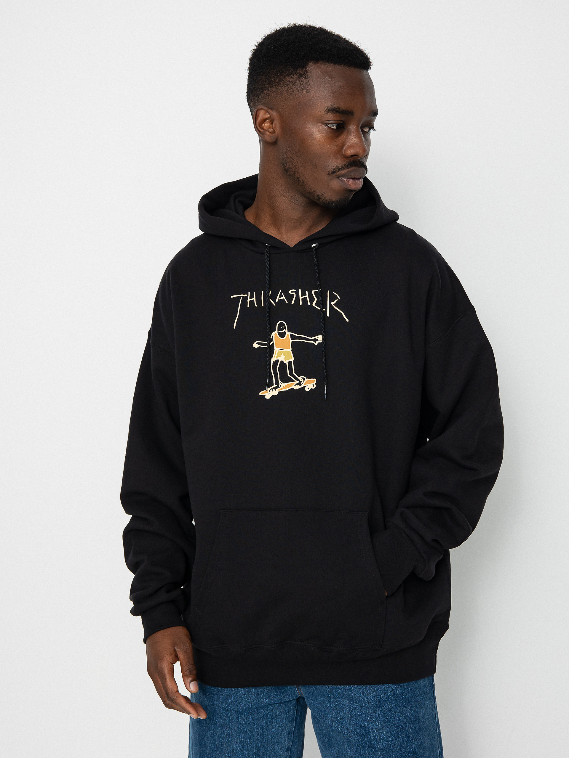 Thrasher Gonz HD Kapucnis pulóver (black/brown)