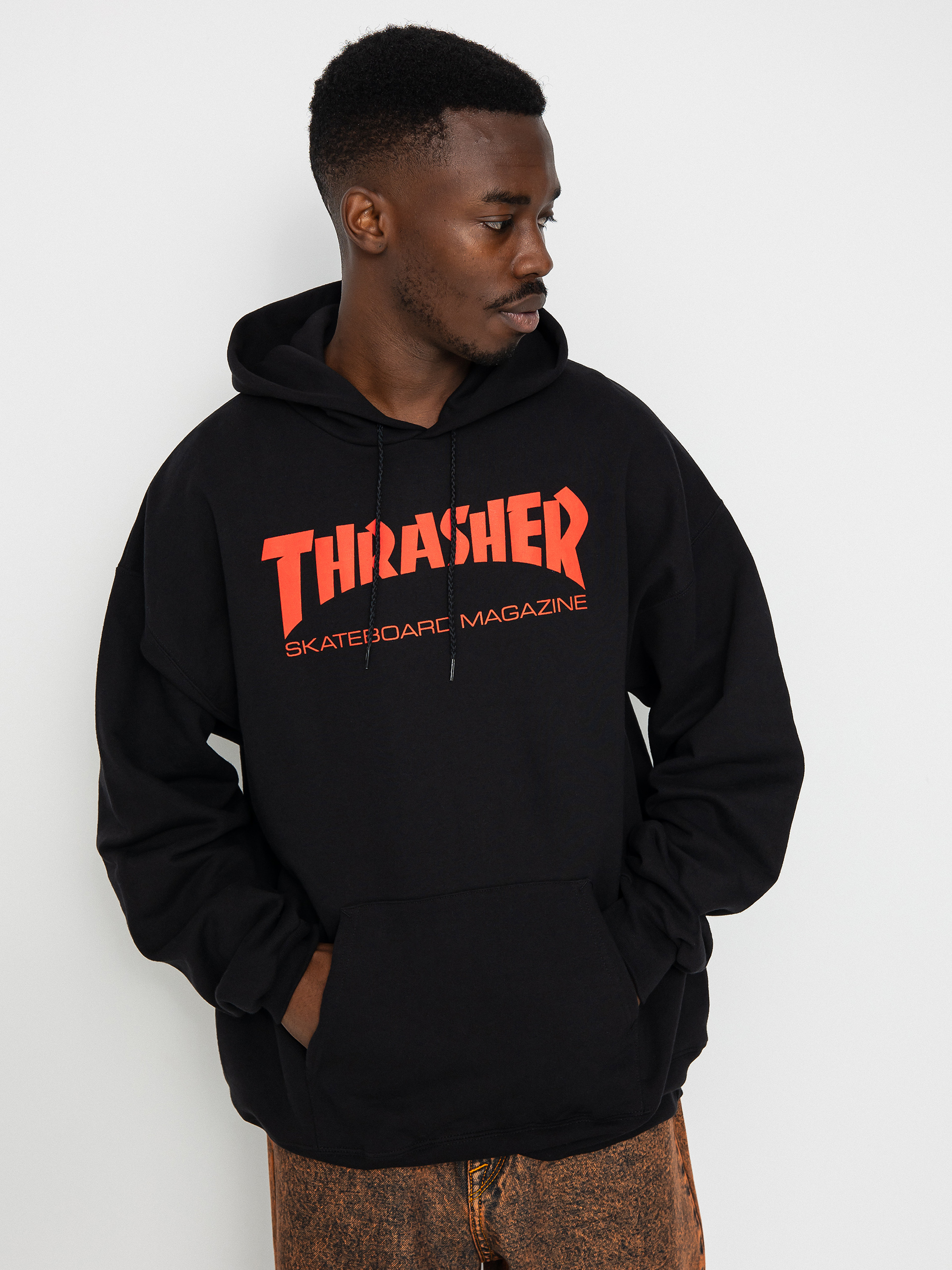 Thrasher Skate Mag HD Kapucnis pulóver (black/red)