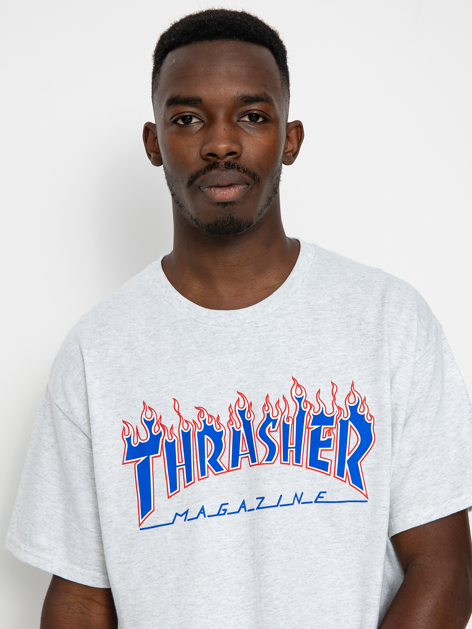 Thrasher Patriot Flame póló (ash grey)