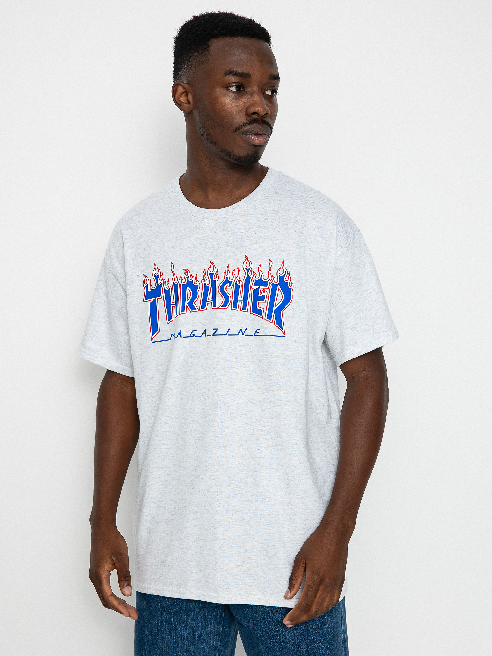 Thrasher Patriot Flame póló (ash grey)