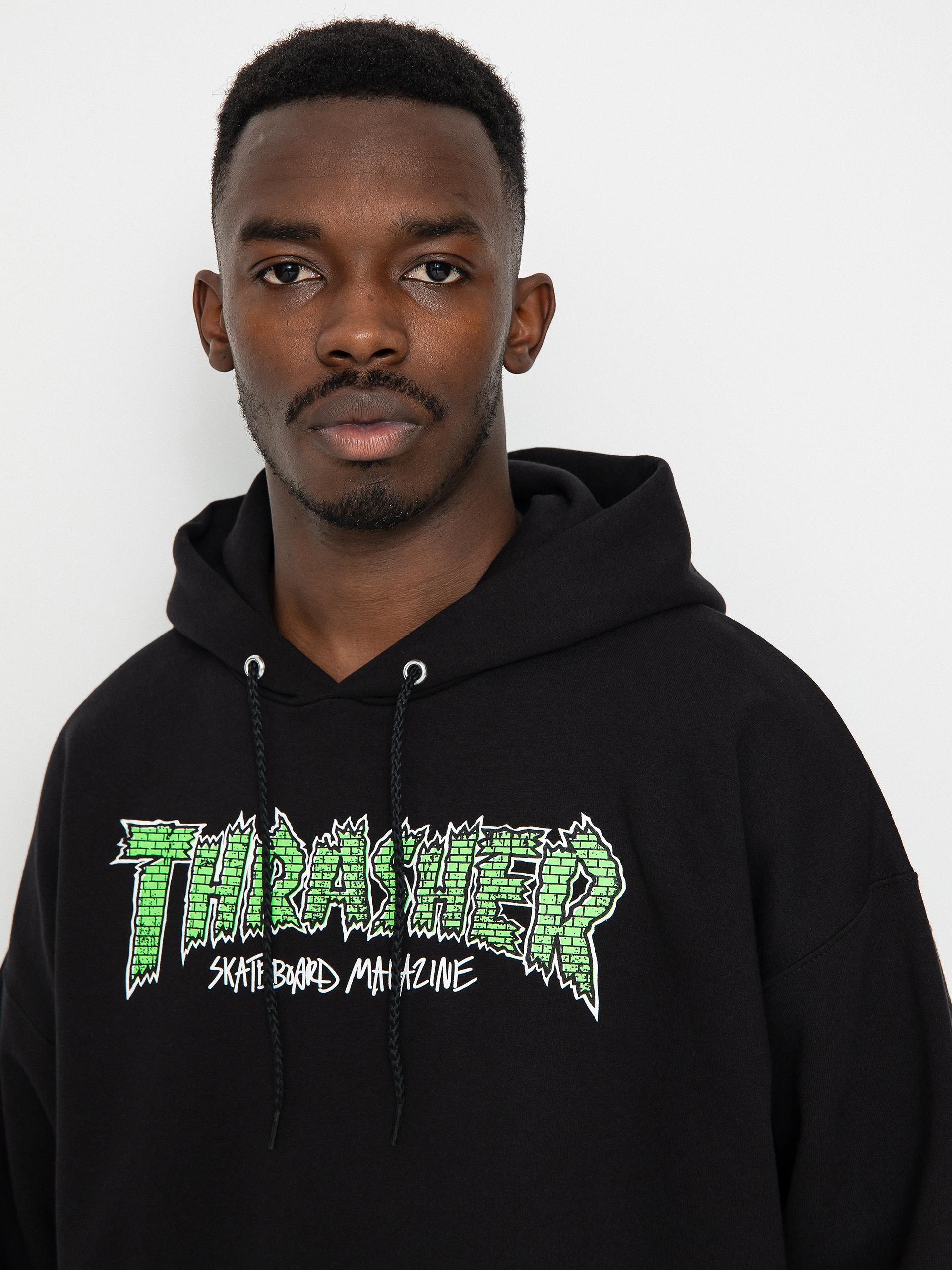 Thrasher Brick HD Kapucnis pulóver (black)