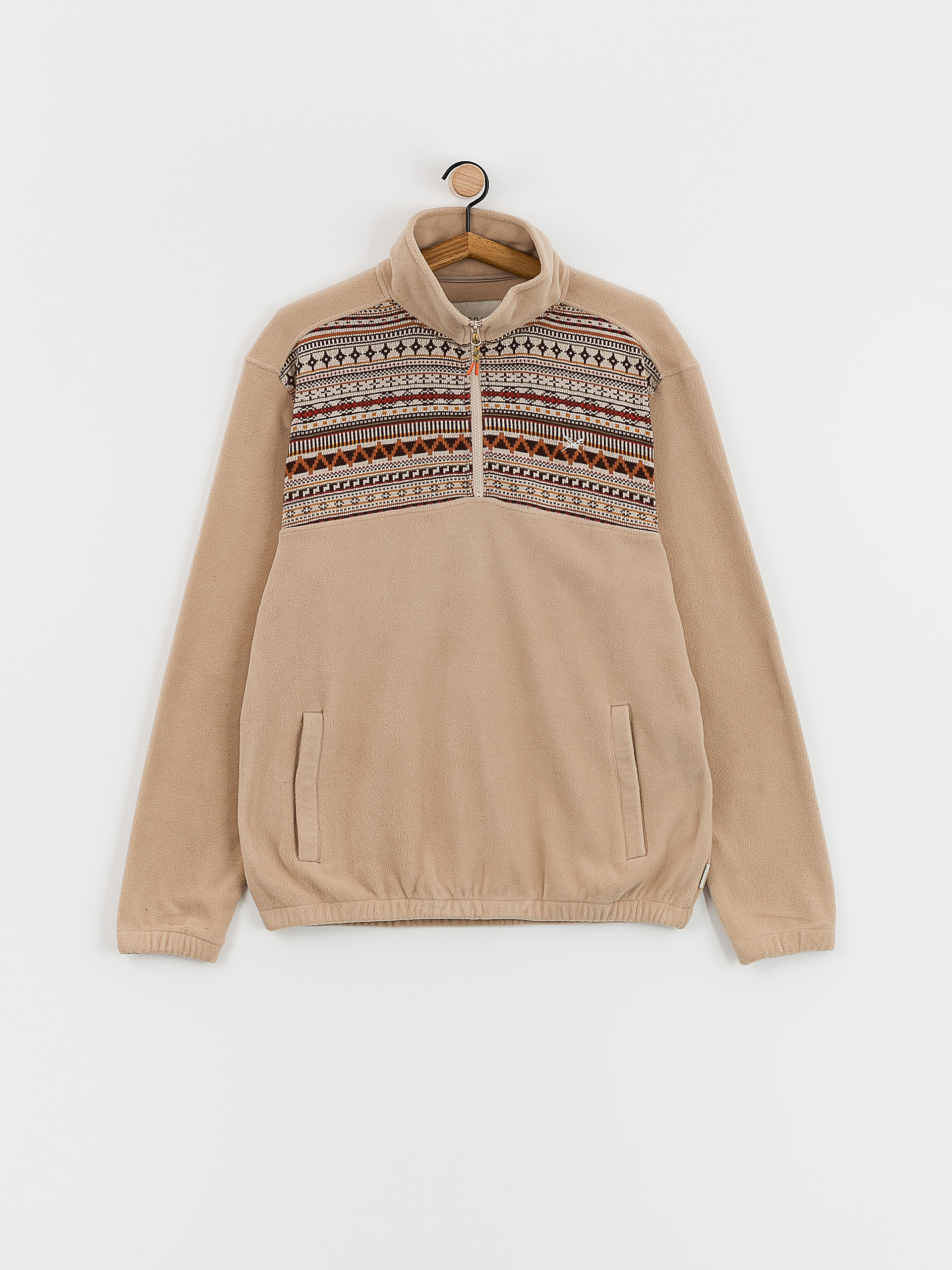 Férfi Iriedaily Kneece Polár pulóver (khaki)