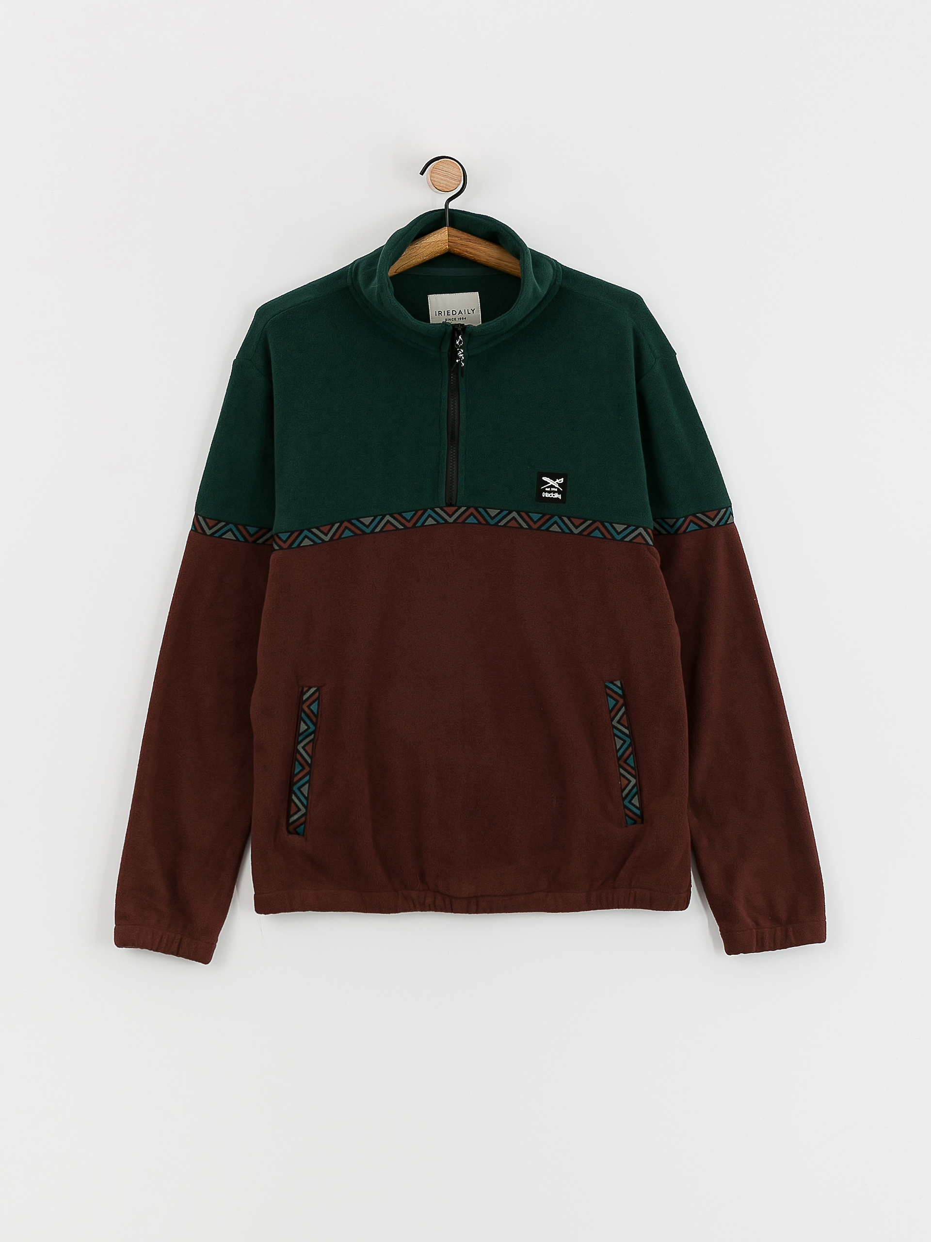 Férfi Iriedaily Monte Noe Polár pulóver (night forest)