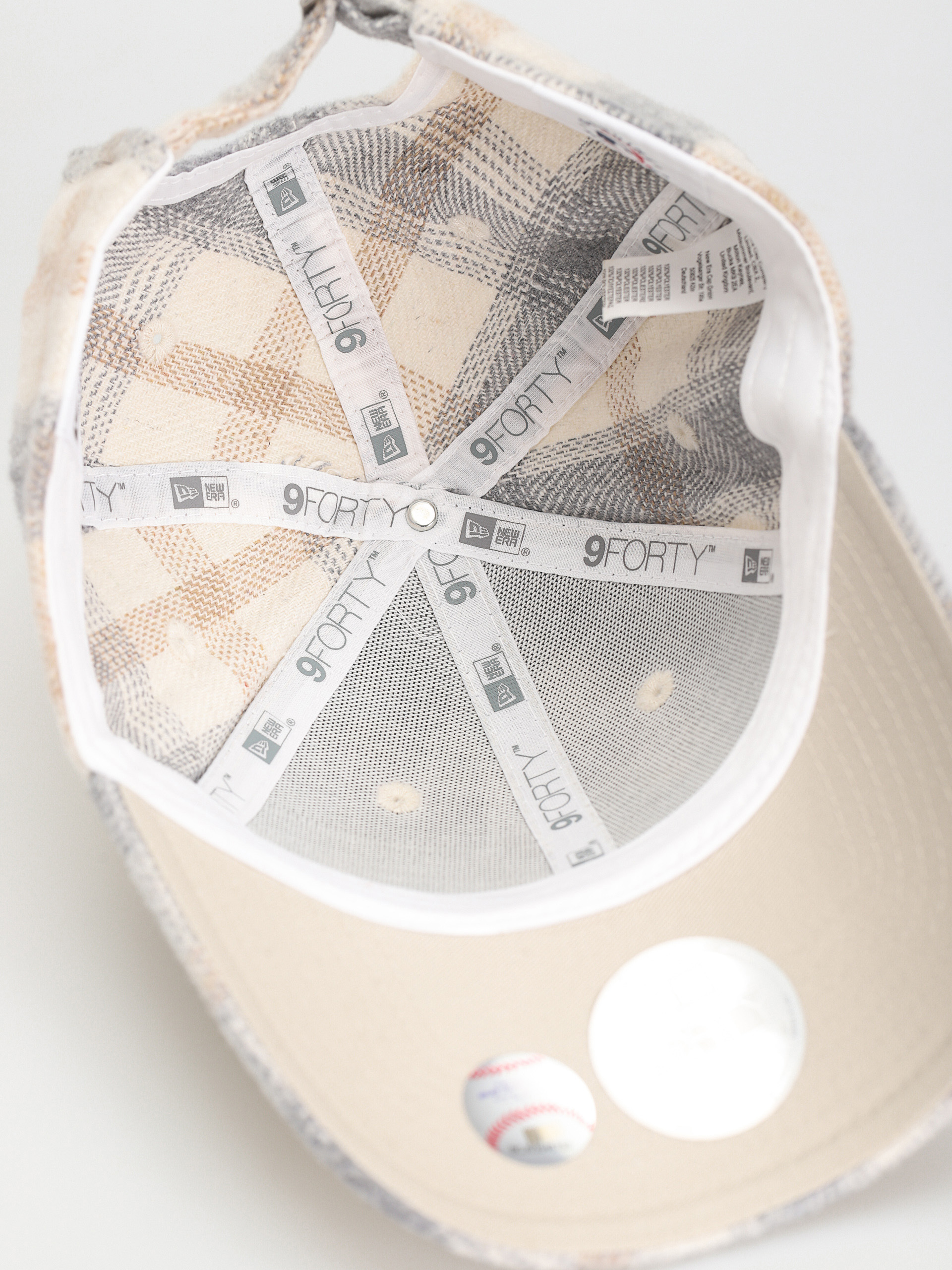 New Era Plaid 9Forty New York Yankees Baseball sapka Wmn (stone/wall)