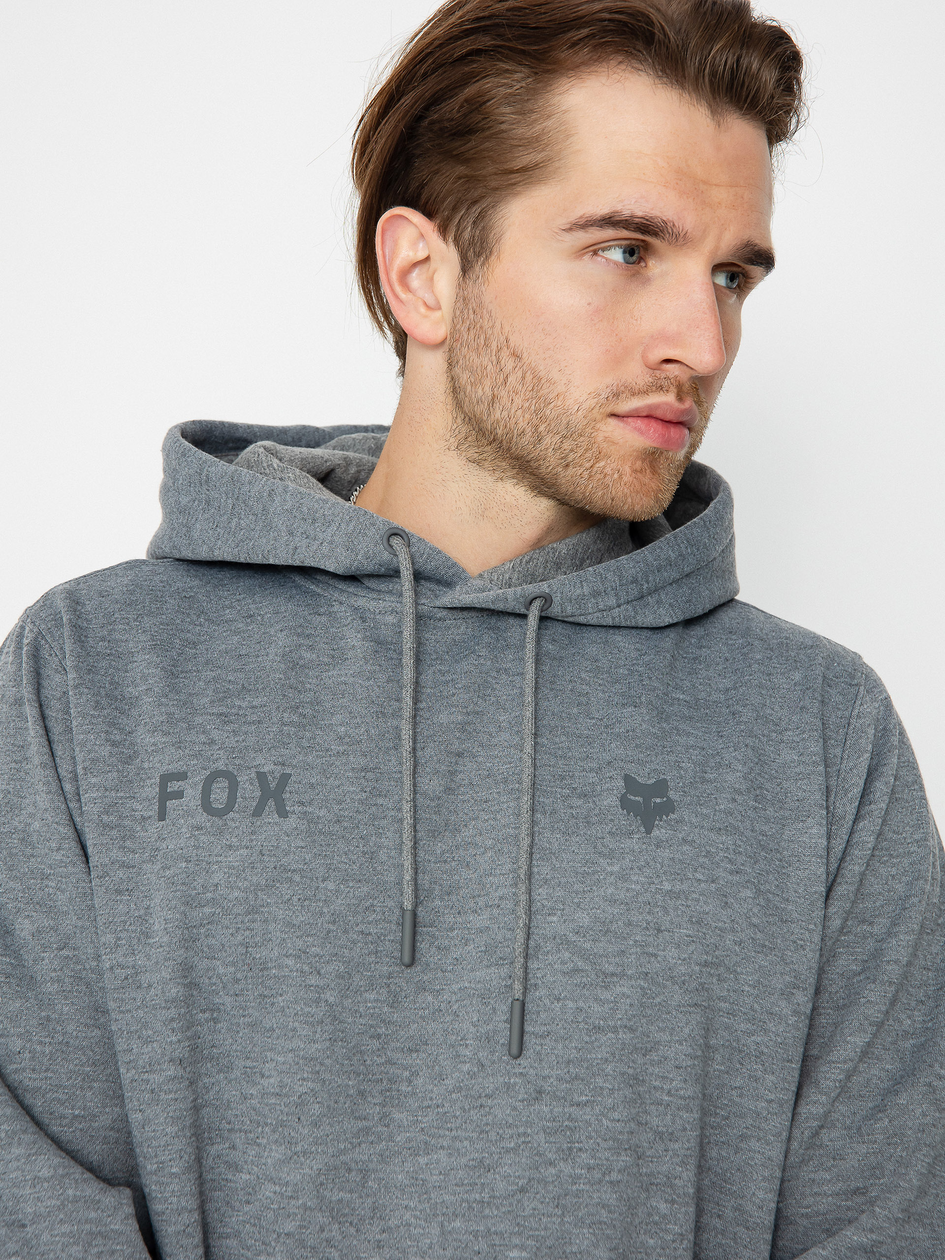 Fox Wordmark HD Kapucnis pulóver (heather/graphite)