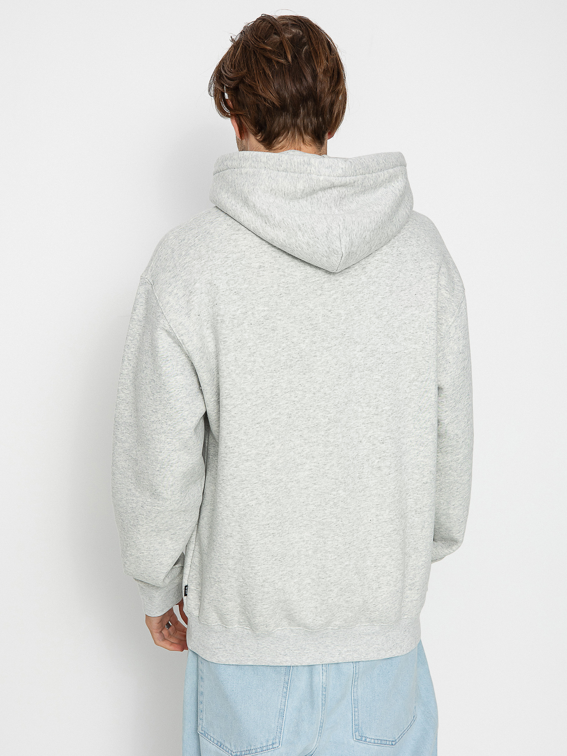 HUF Hat Trick HD Kapucnis pulóver (heather grey)