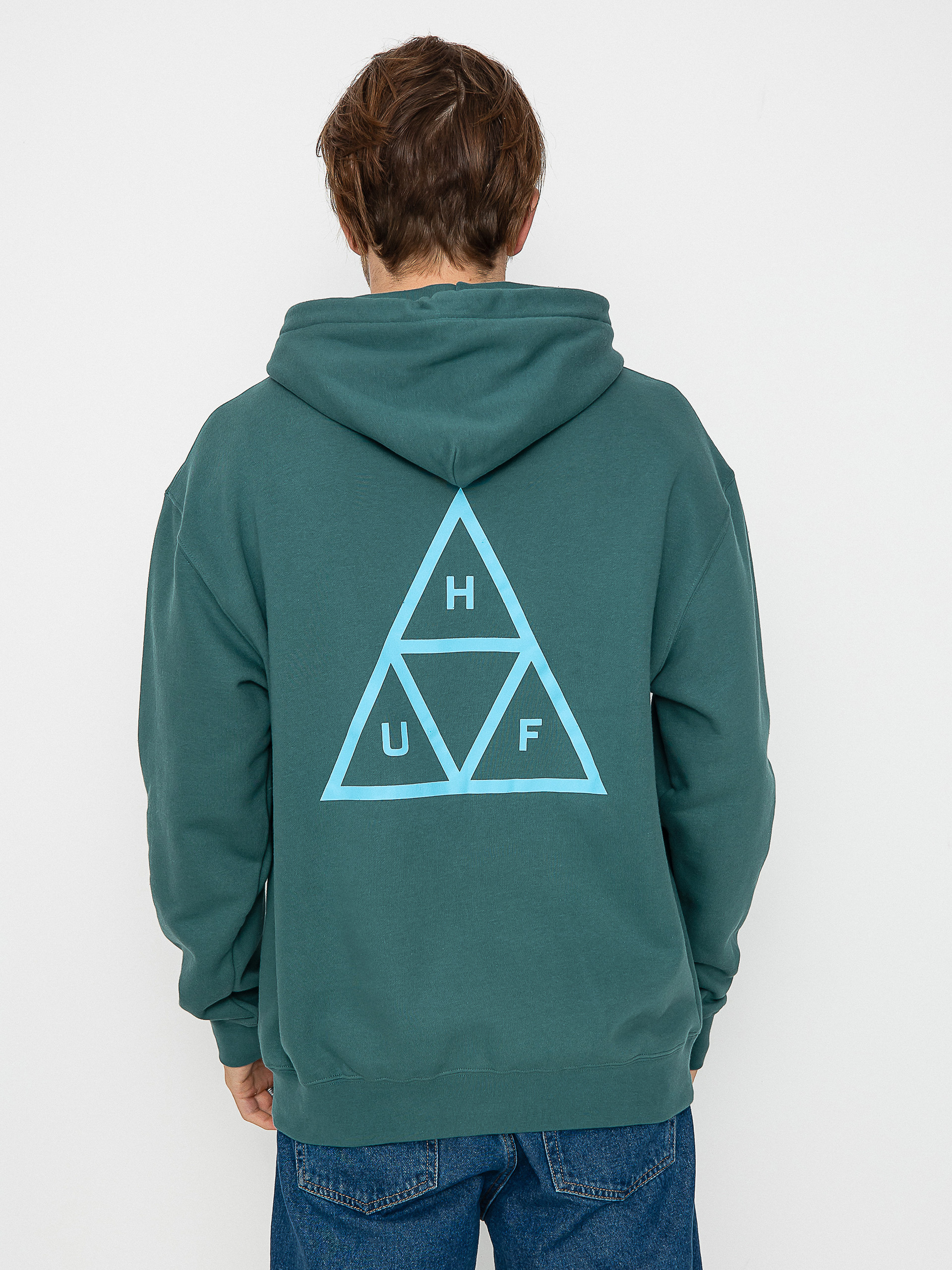 HUF Triple Triangle HD Kapucnis pulóver (pine)