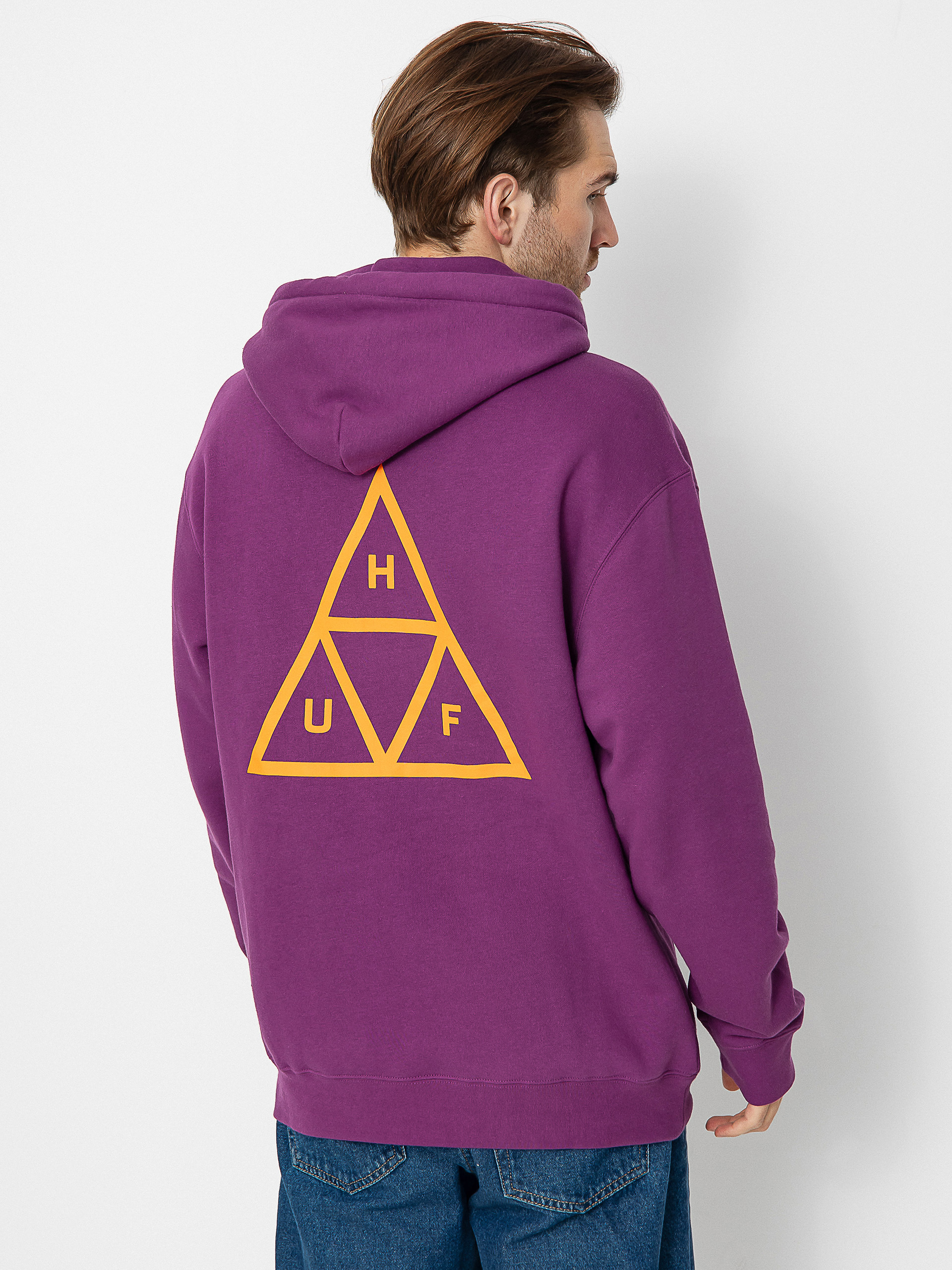 HUF Triple Triangle HD Kapucnis pulóver (grape)