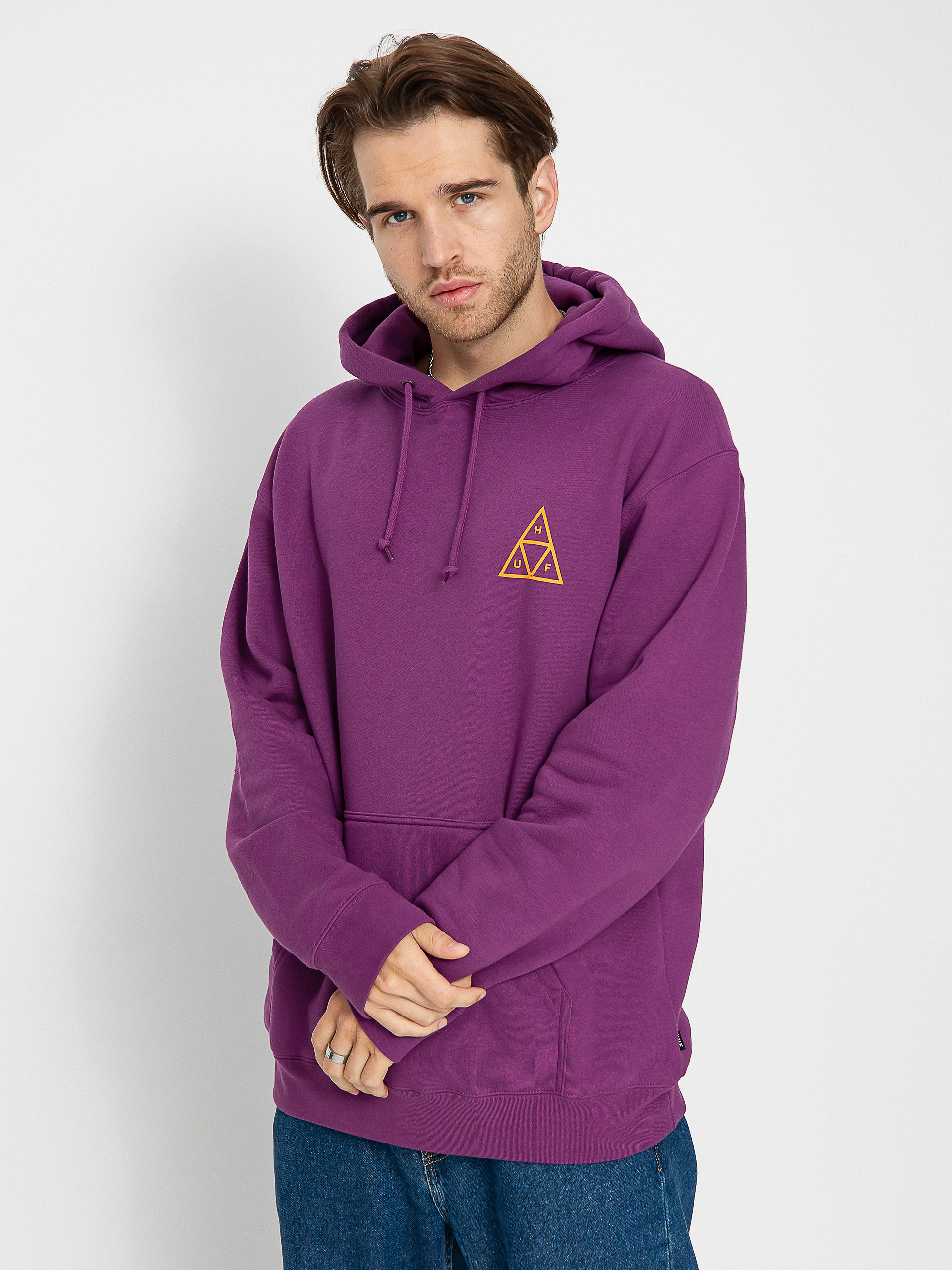 HUF Triple Triangle HD Kapucnis pulóver (grape)