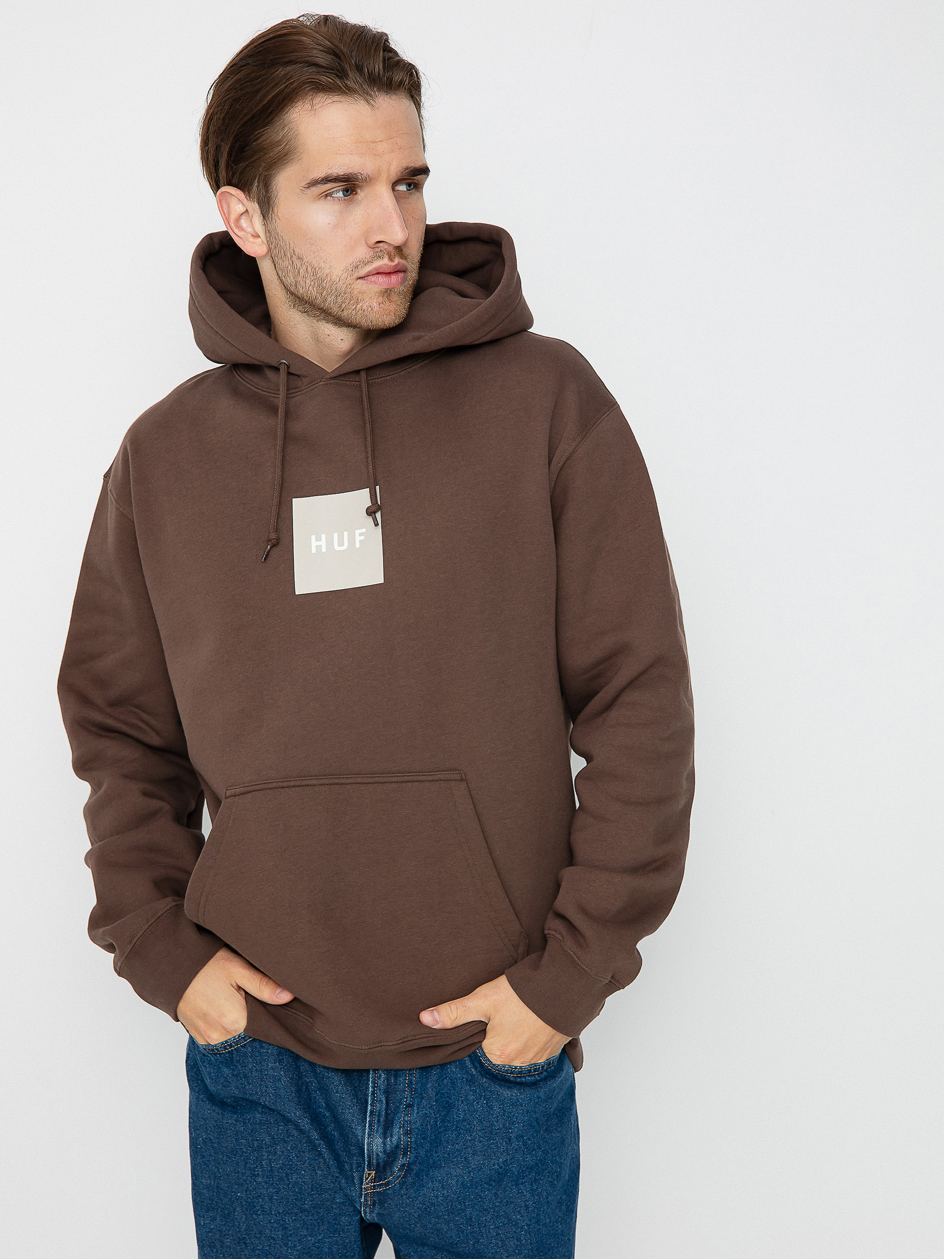 HUF Box HD Kapucnis pulóver (coffee)