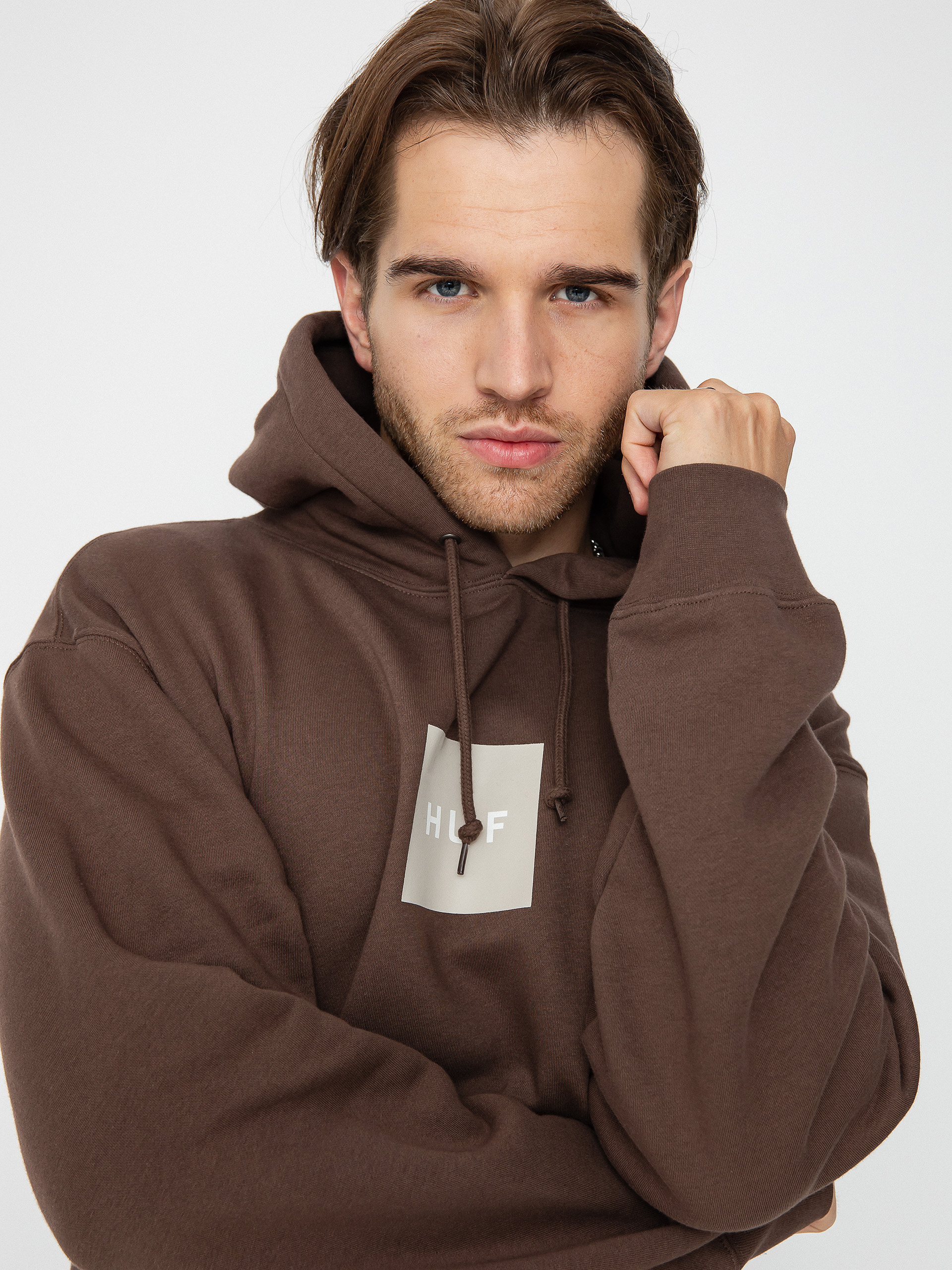 HUF Box HD Kapucnis pulóver (coffee)
