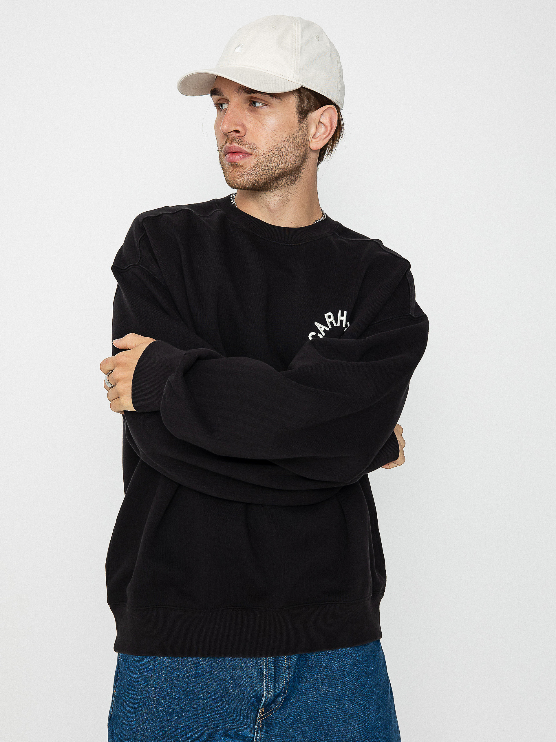 Carhartt WIP Work Varsity Pulóver (black/wax)